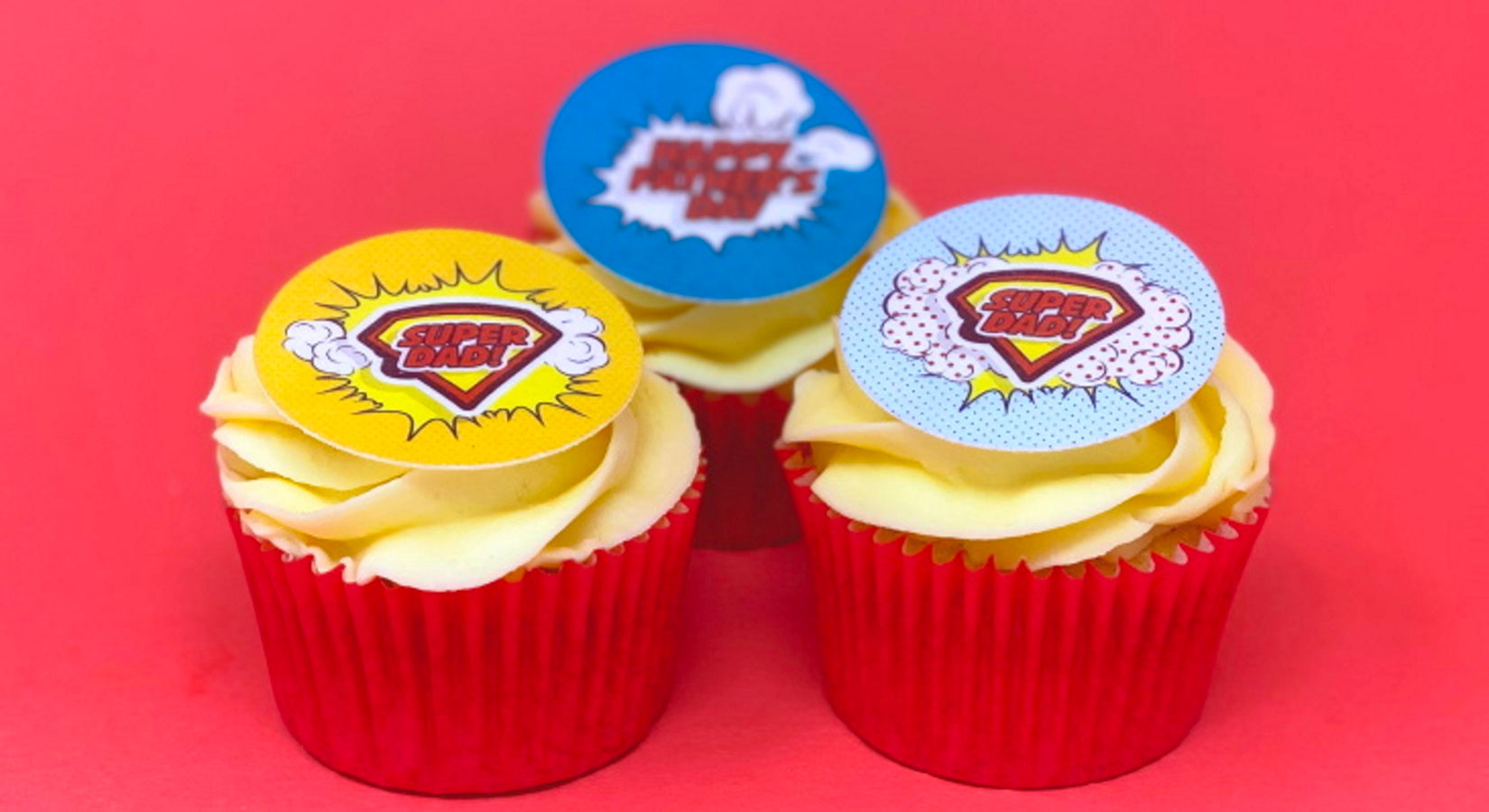 Fathers Day Cupcake Toppers for Super Dad