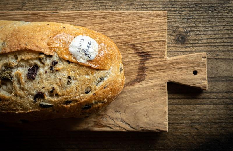 Bread and food labelling with gluten free label or similar