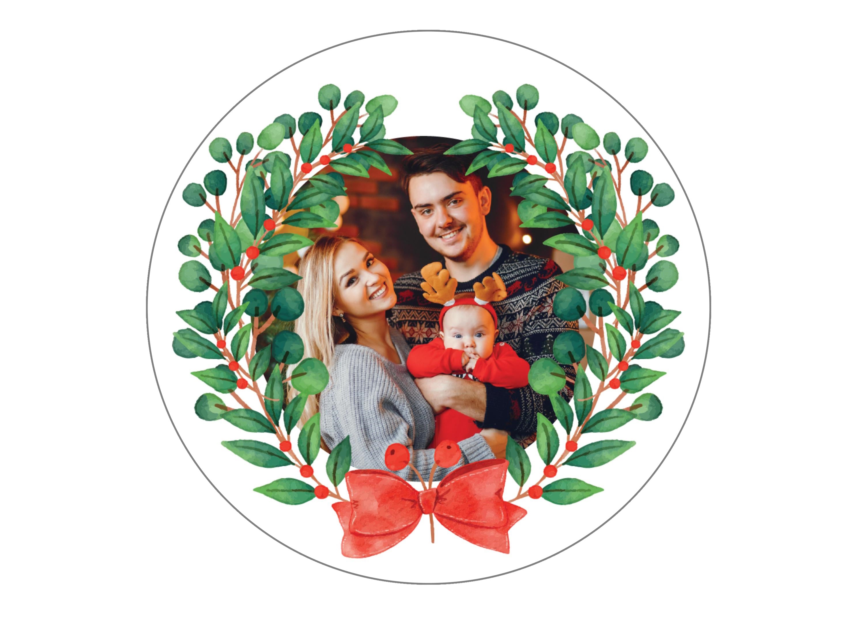 Christmas Frames "Merry Christmas From..." - Personalised Photo Toppers