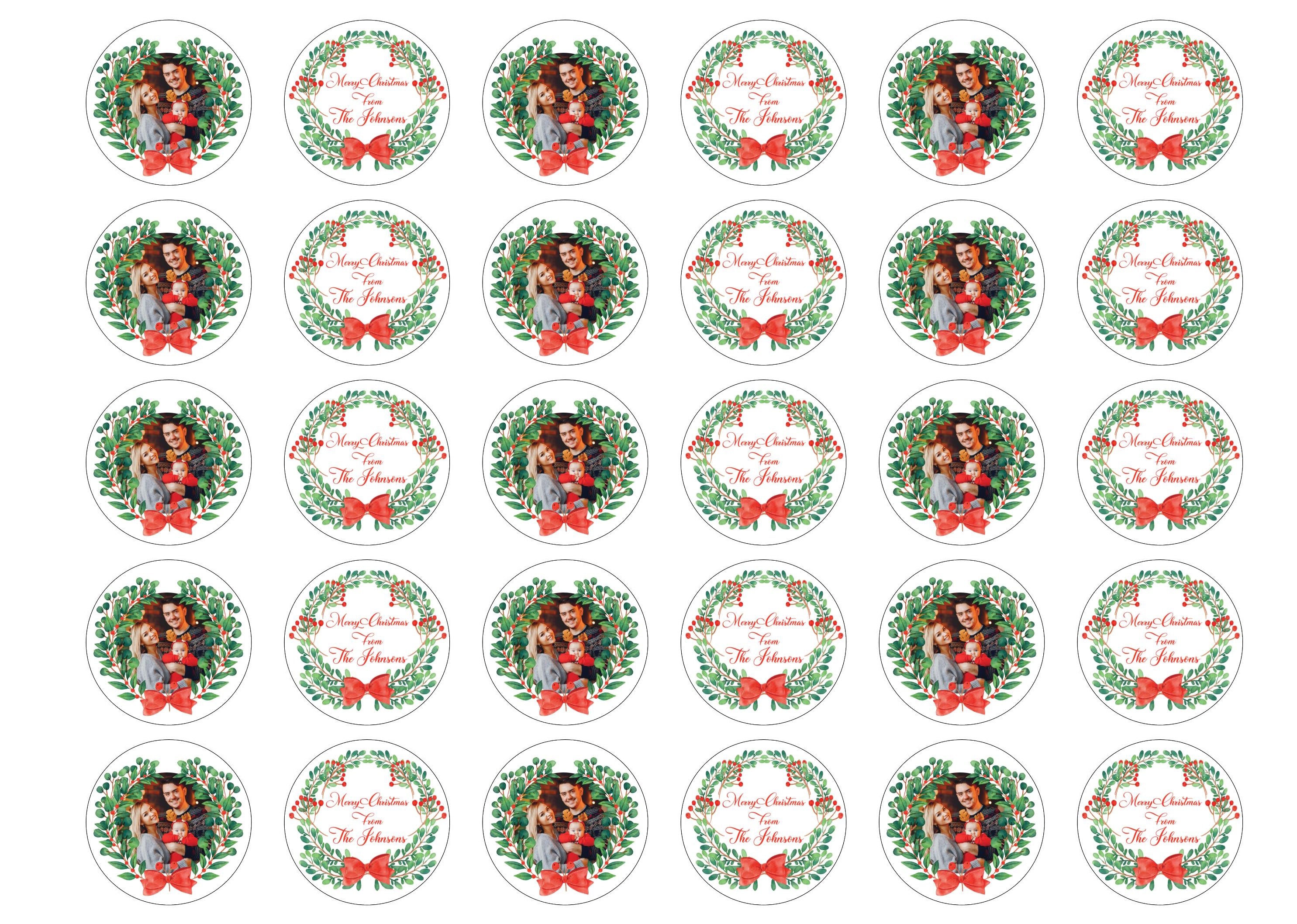 Christmas Frames "Merry Christmas From..." - Personalised Photo Toppers