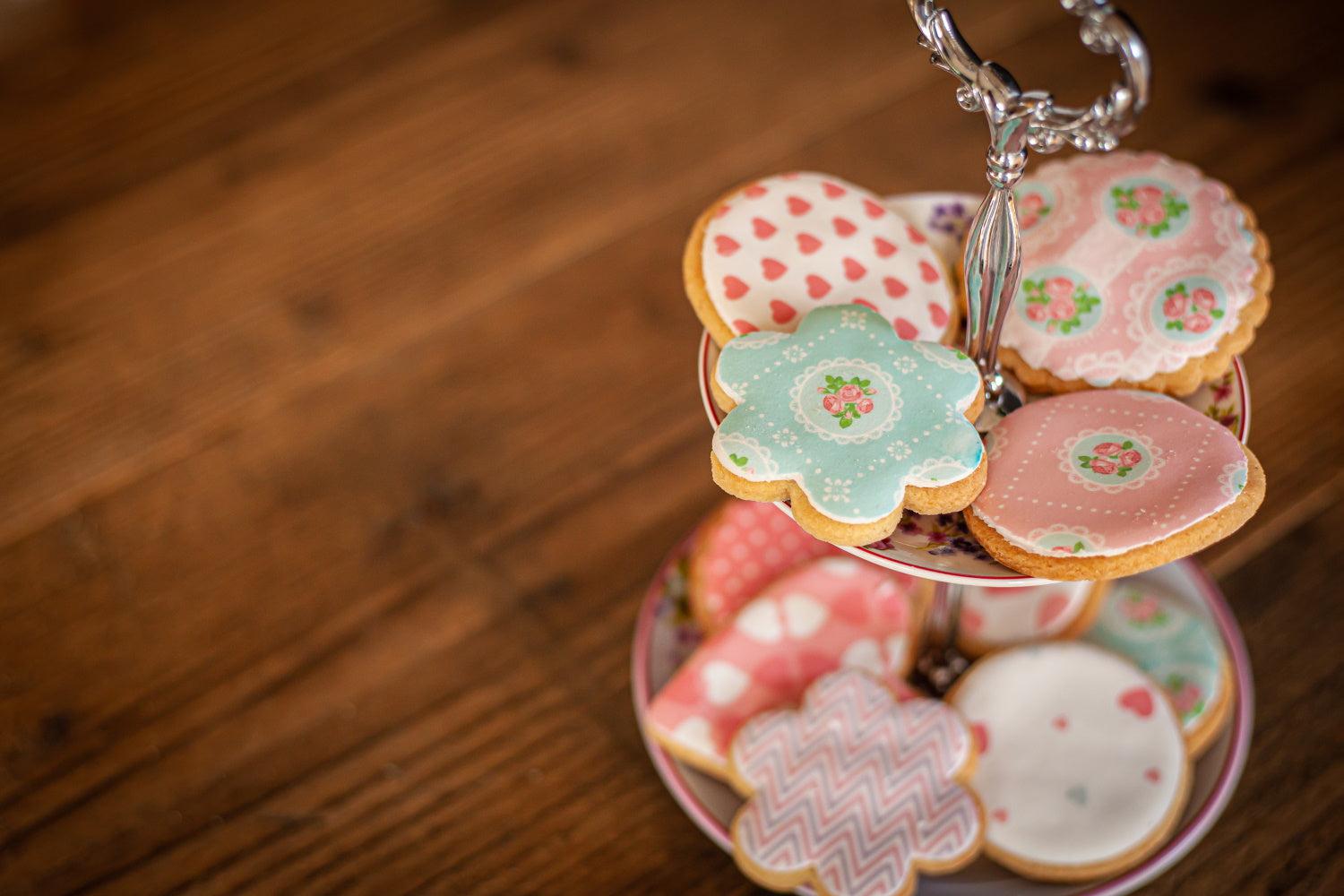 Printed icing sheets used to decorated iced biscuits and cookies