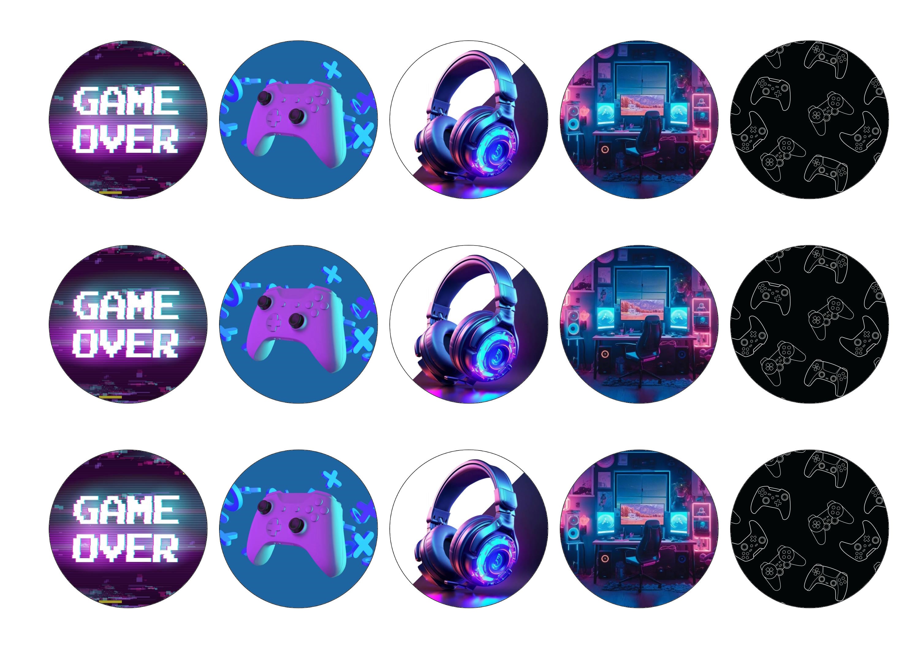 15 Computer game inspired cupcake toppers