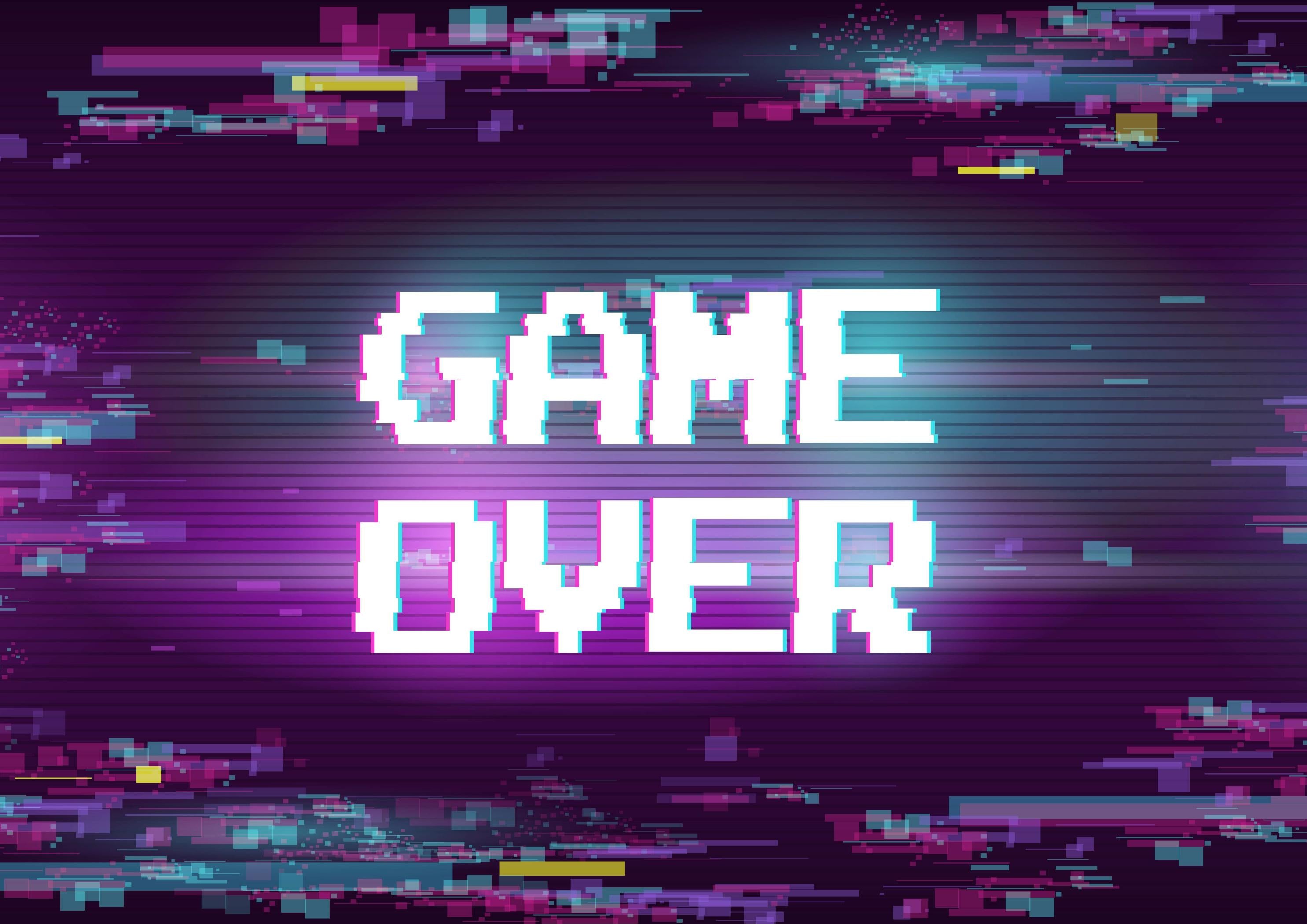 A4 Game Over edible printed cake topper