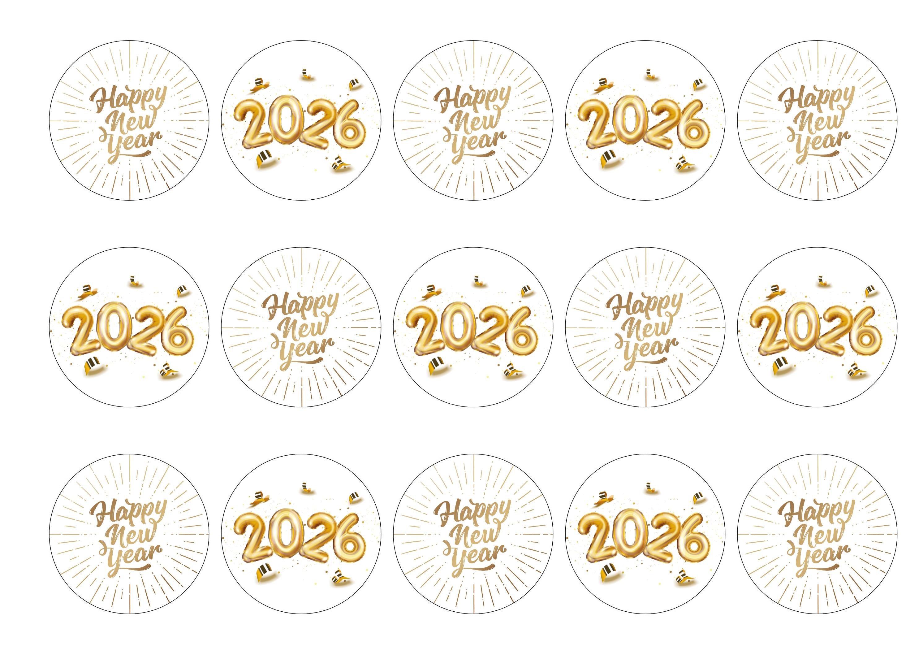Happy New Year 2026 Balloons