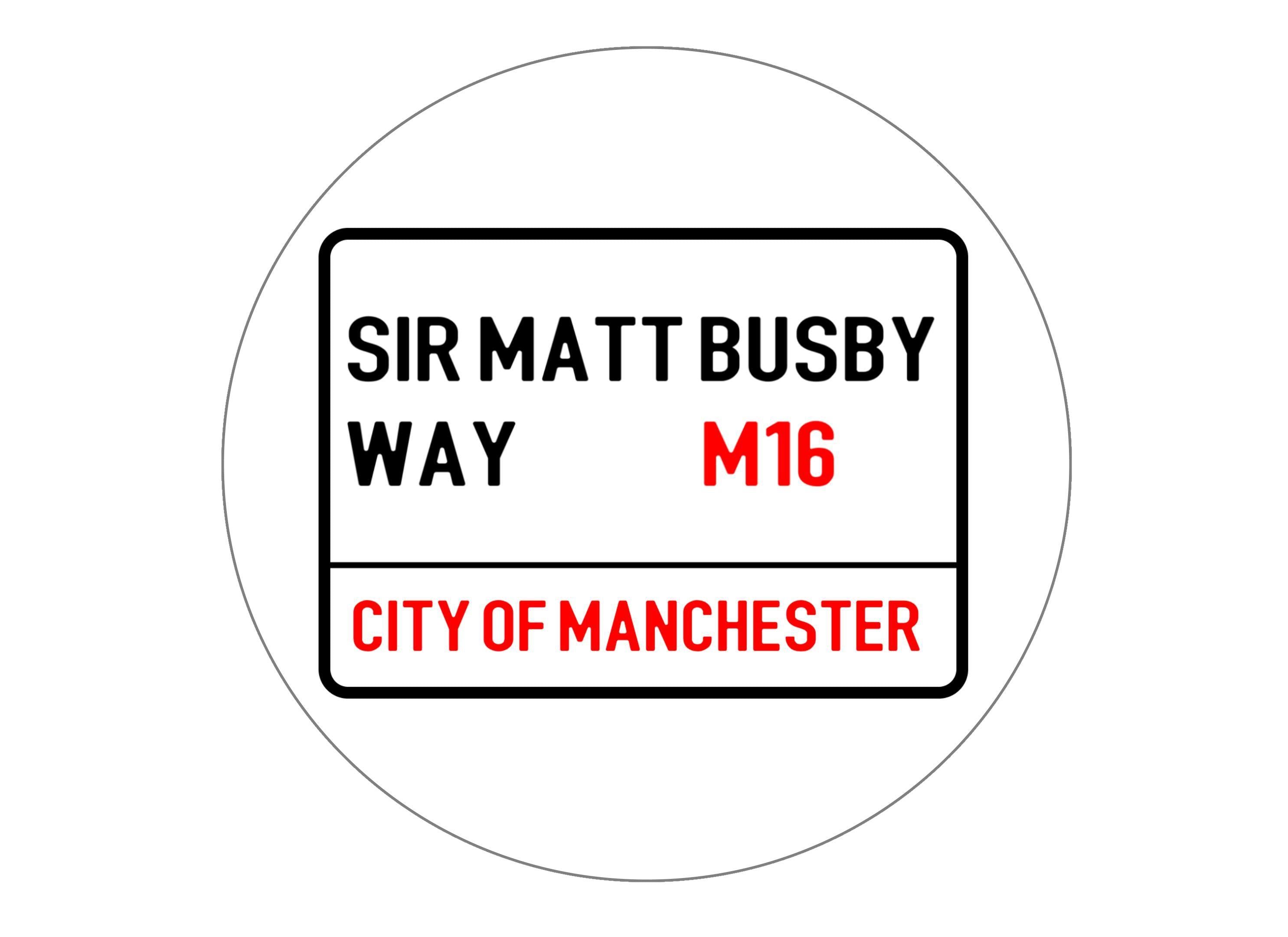 Manchester United Street Sign