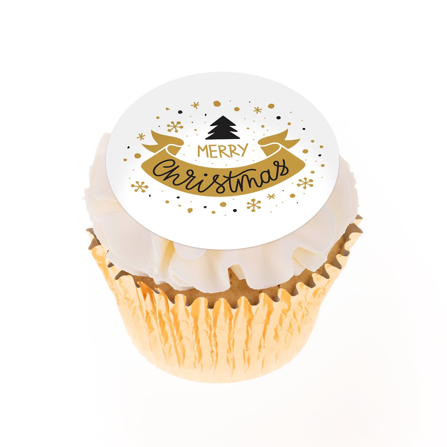 Merry Christmas - Black and Gold