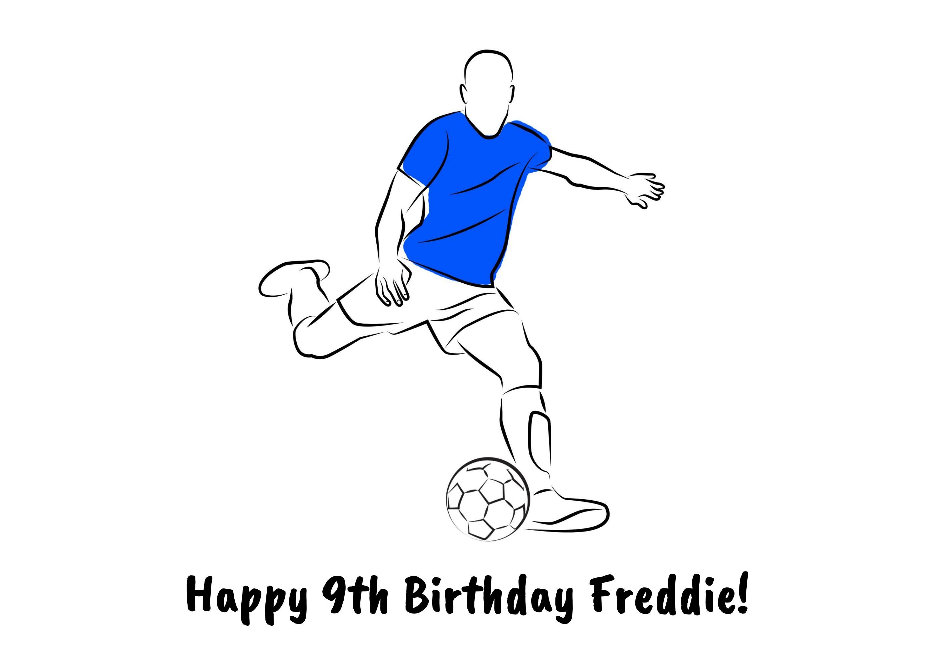 Personalised Football Players Large Cake Topper