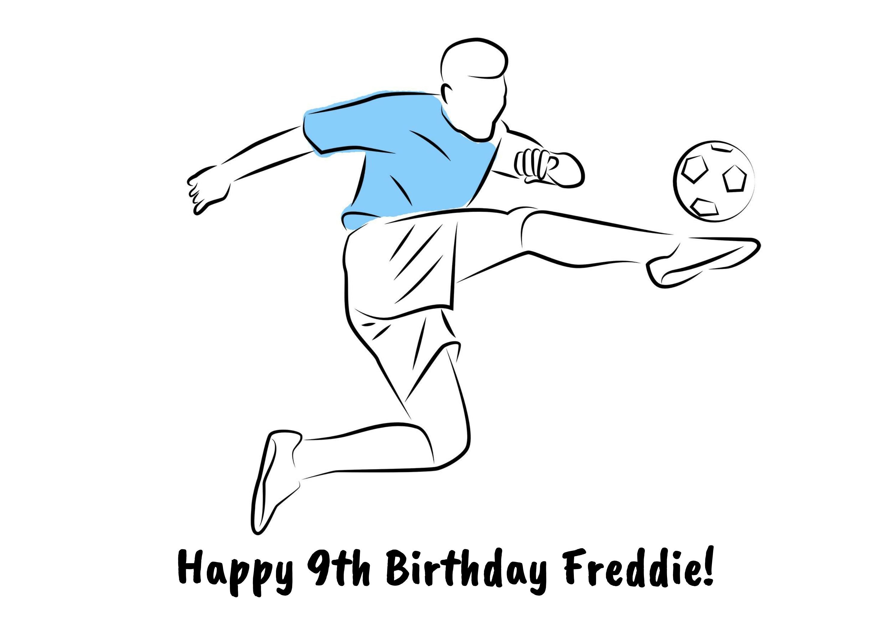 Personalised Football Players Large Cake Topper