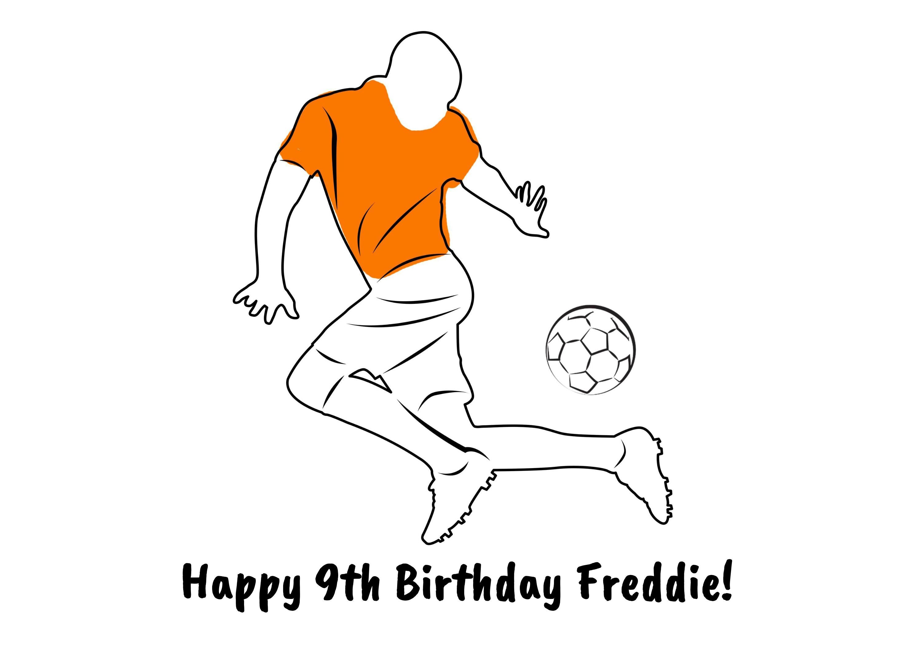 Personalised Football Players Large Cake Topper