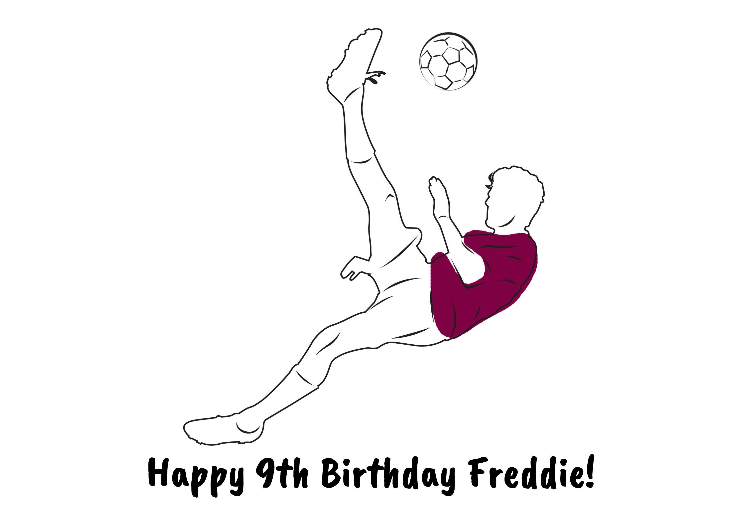 Personalised Football Players Large Cake Topper