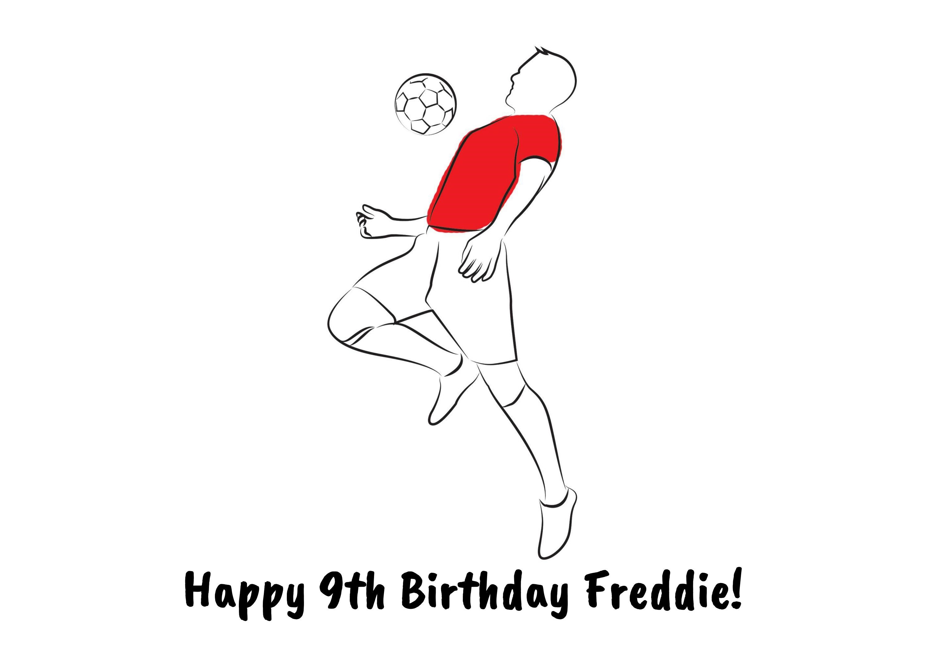 Personalised Football Players Large Cake Topper