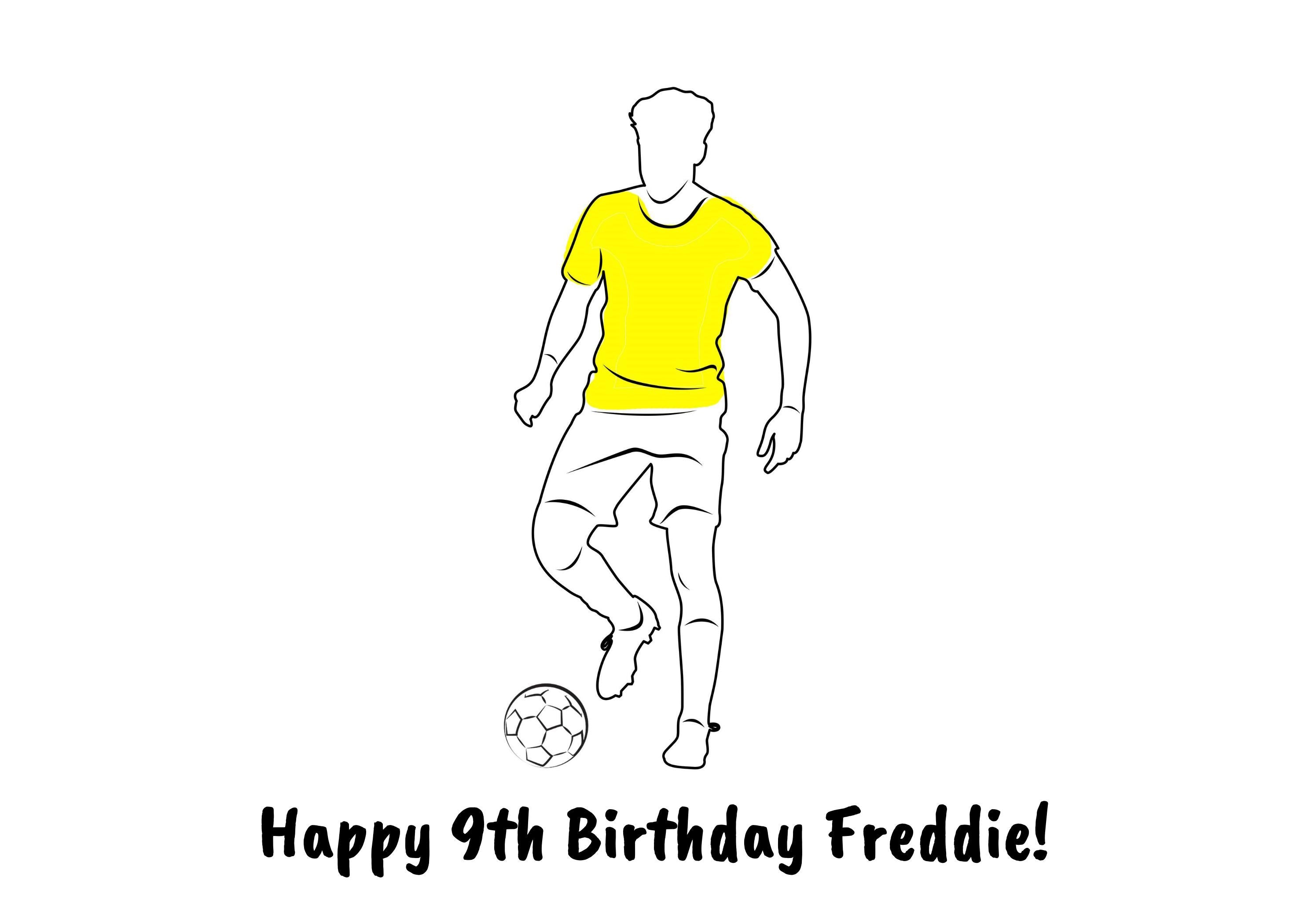 Personalised Football Players Large Cake Topper