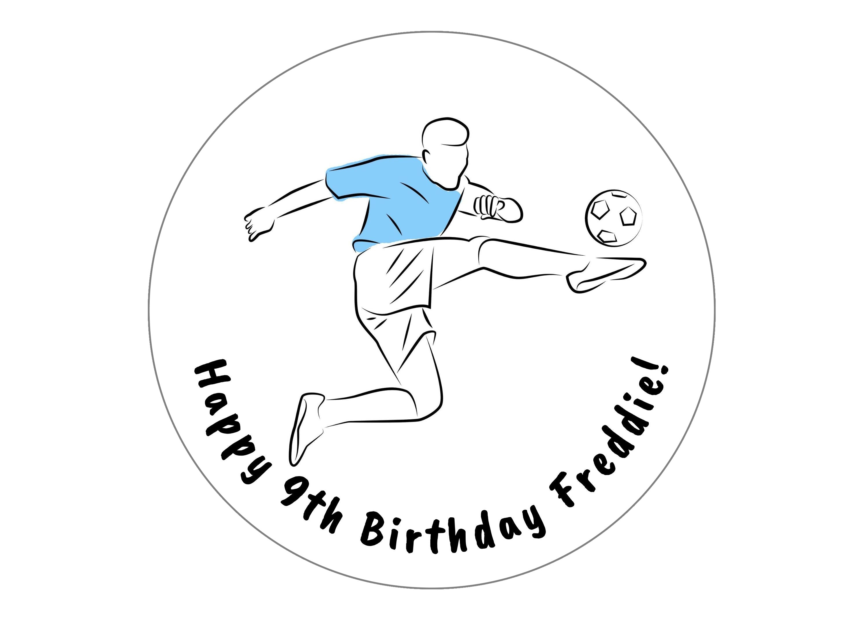 Personalised Football Players Large Cake Topper