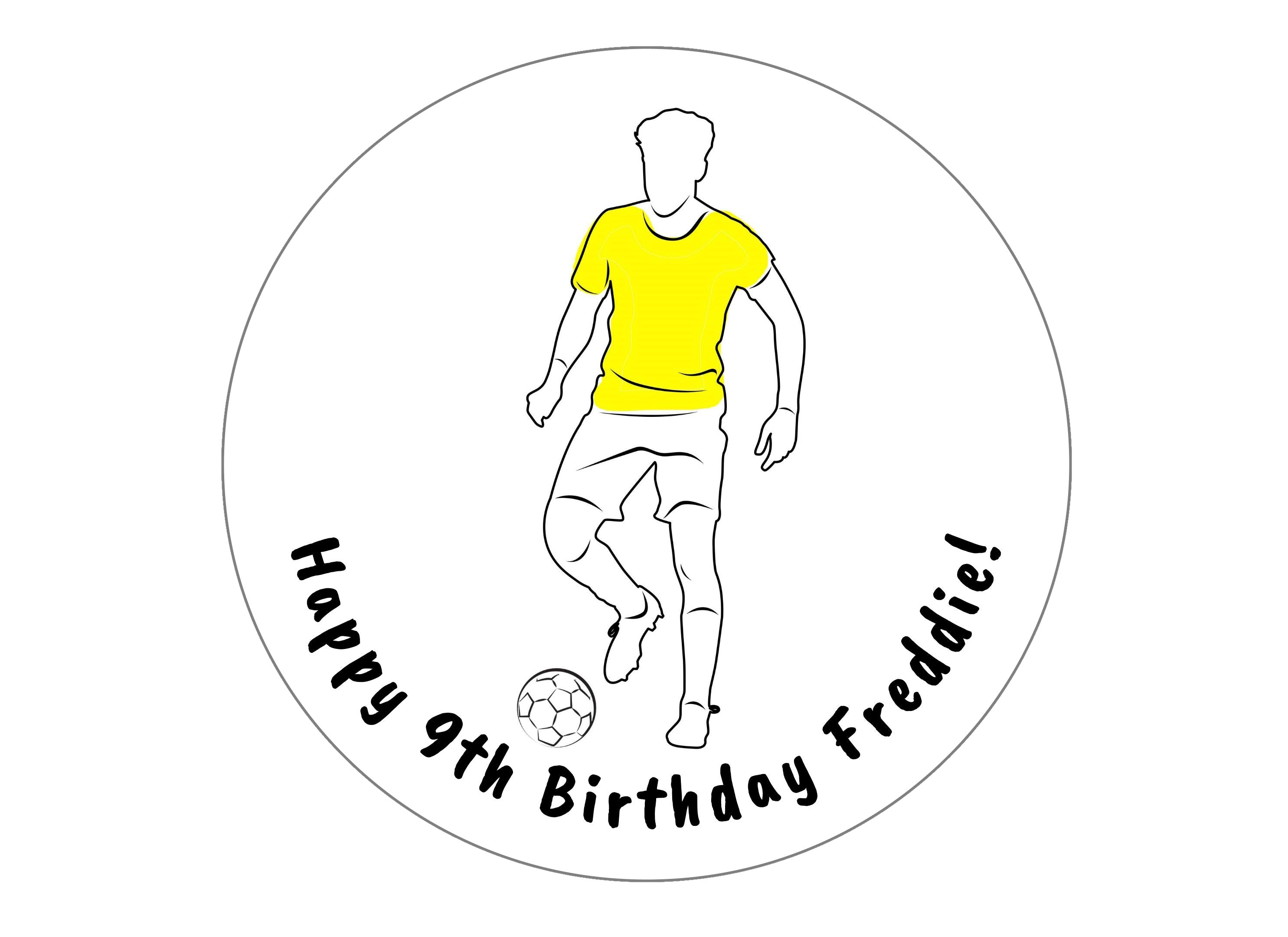 Personalised Football Players Large Cake Topper