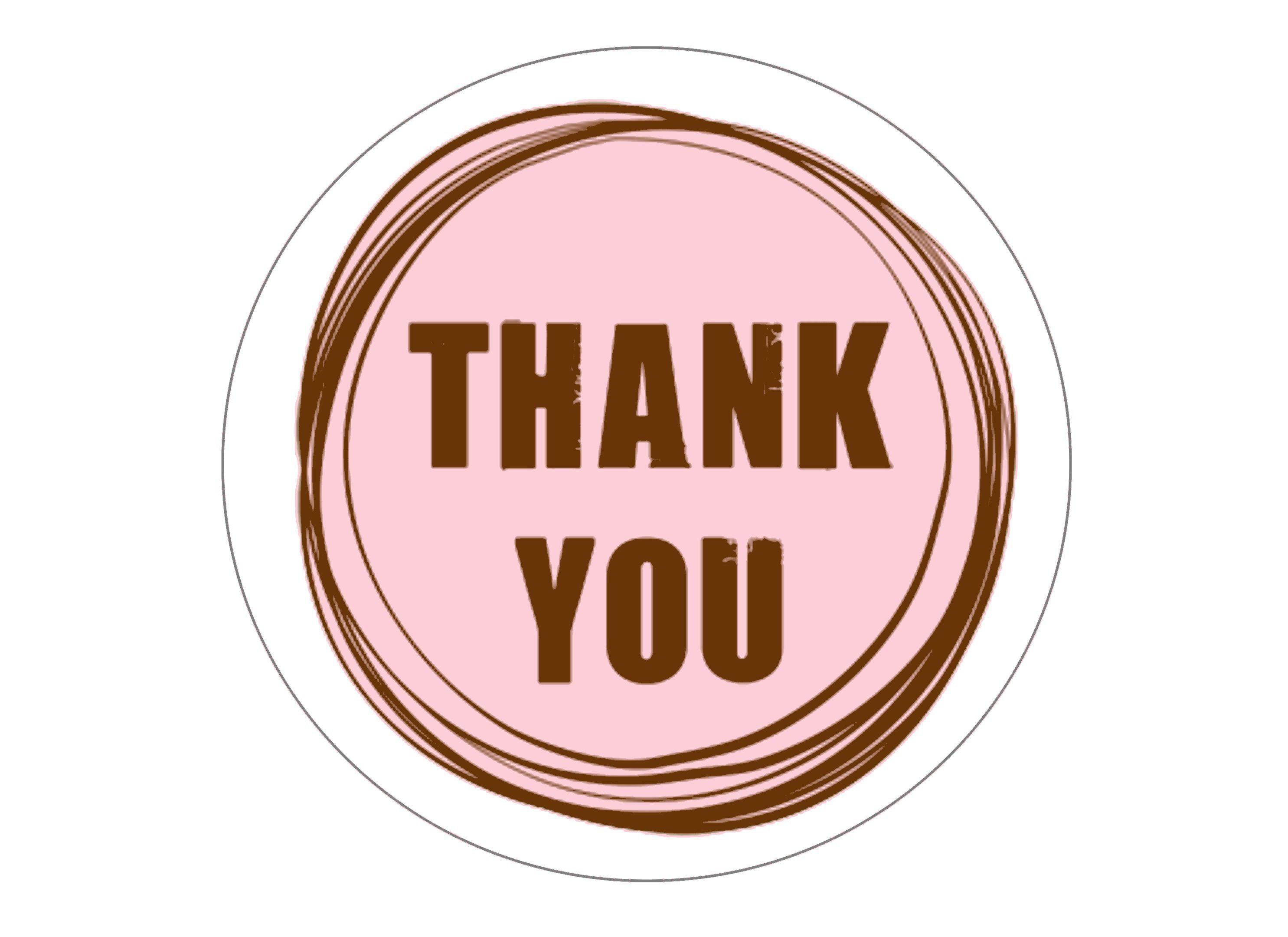 Pink and Brown Thank You