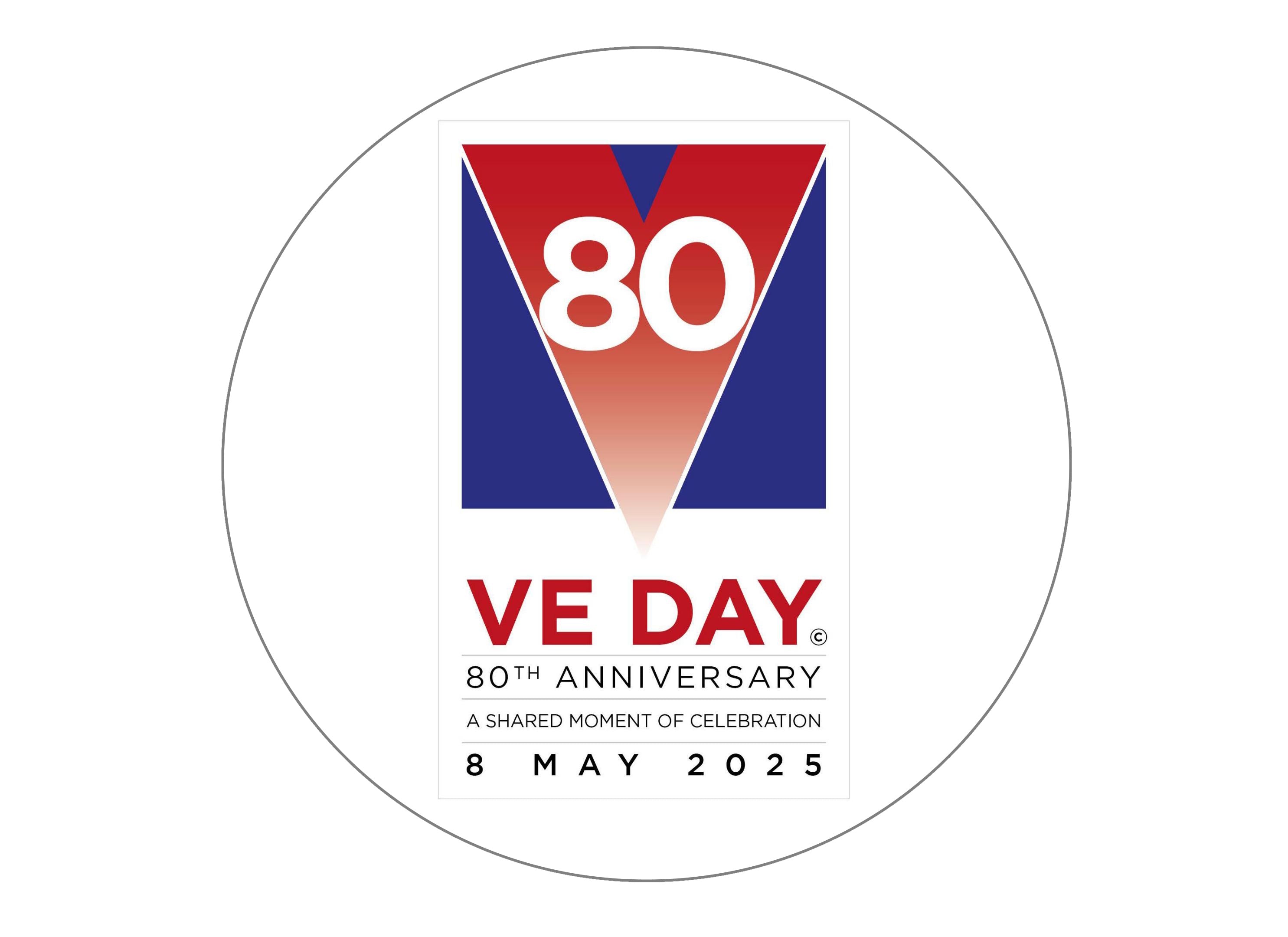 VE Day 80th Anniversary Printed Cake Toppers