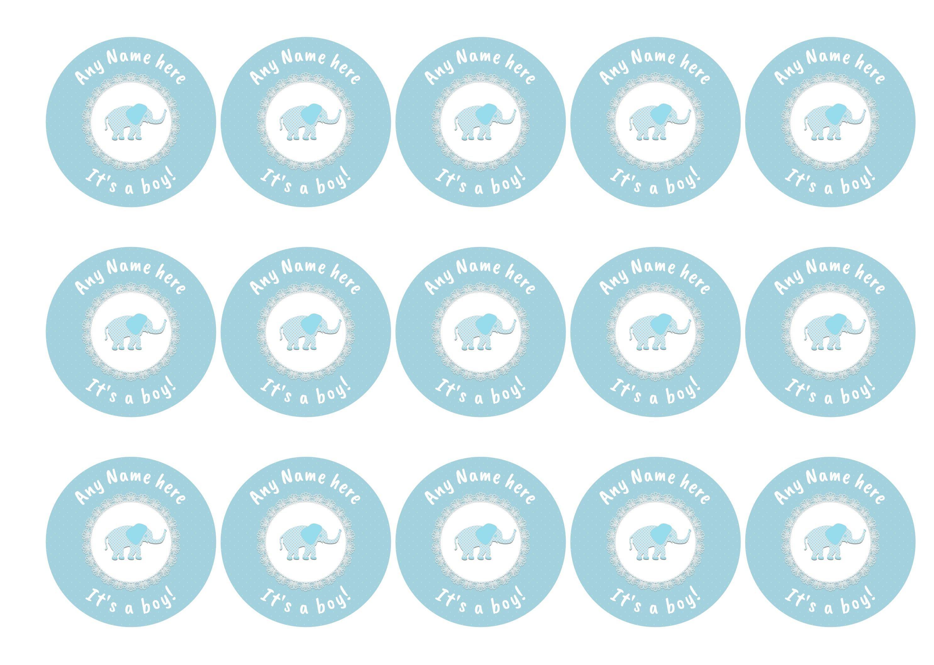 50 mm printed edible cupcake toppers