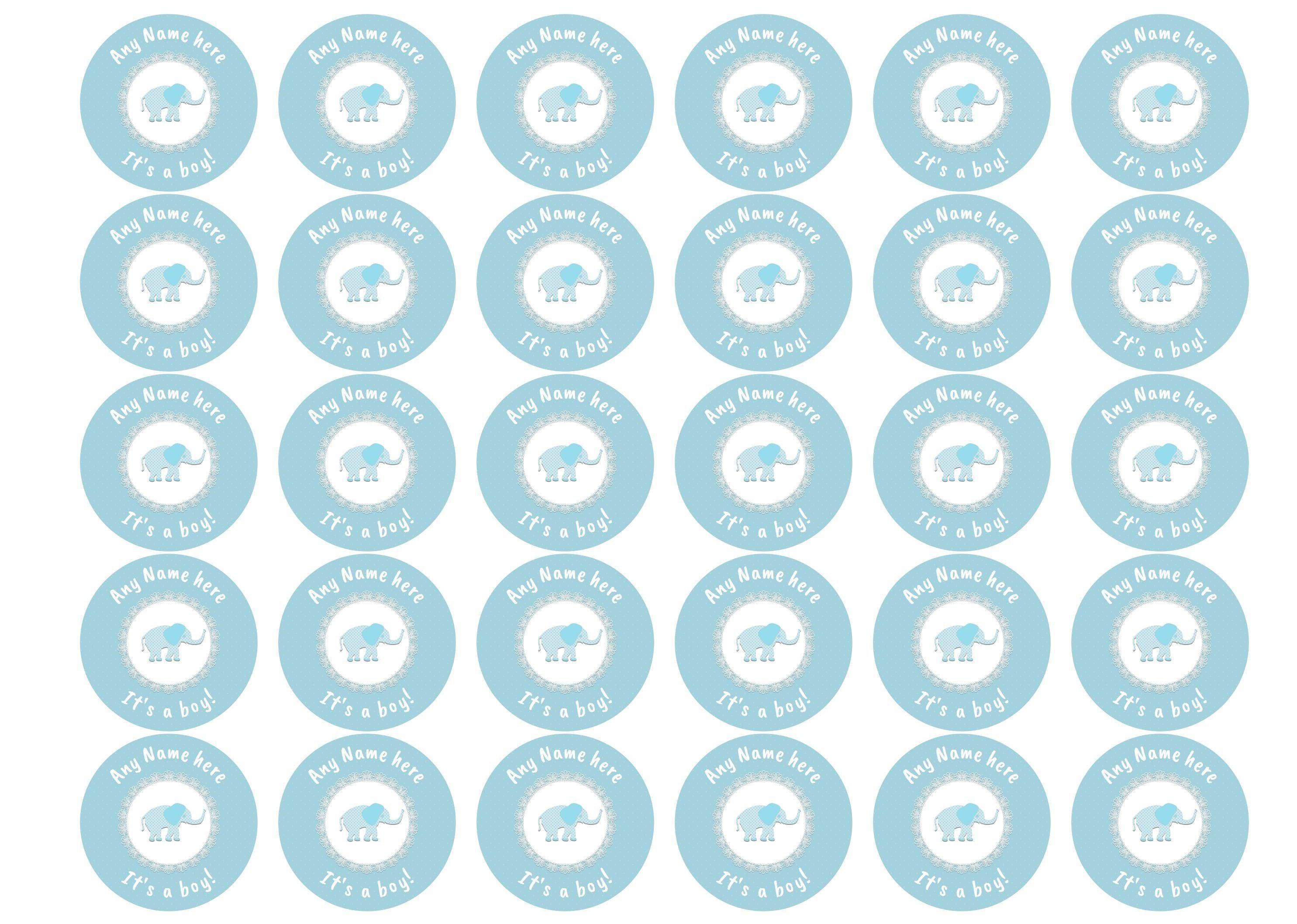 38mm printed edible cupcake toppers