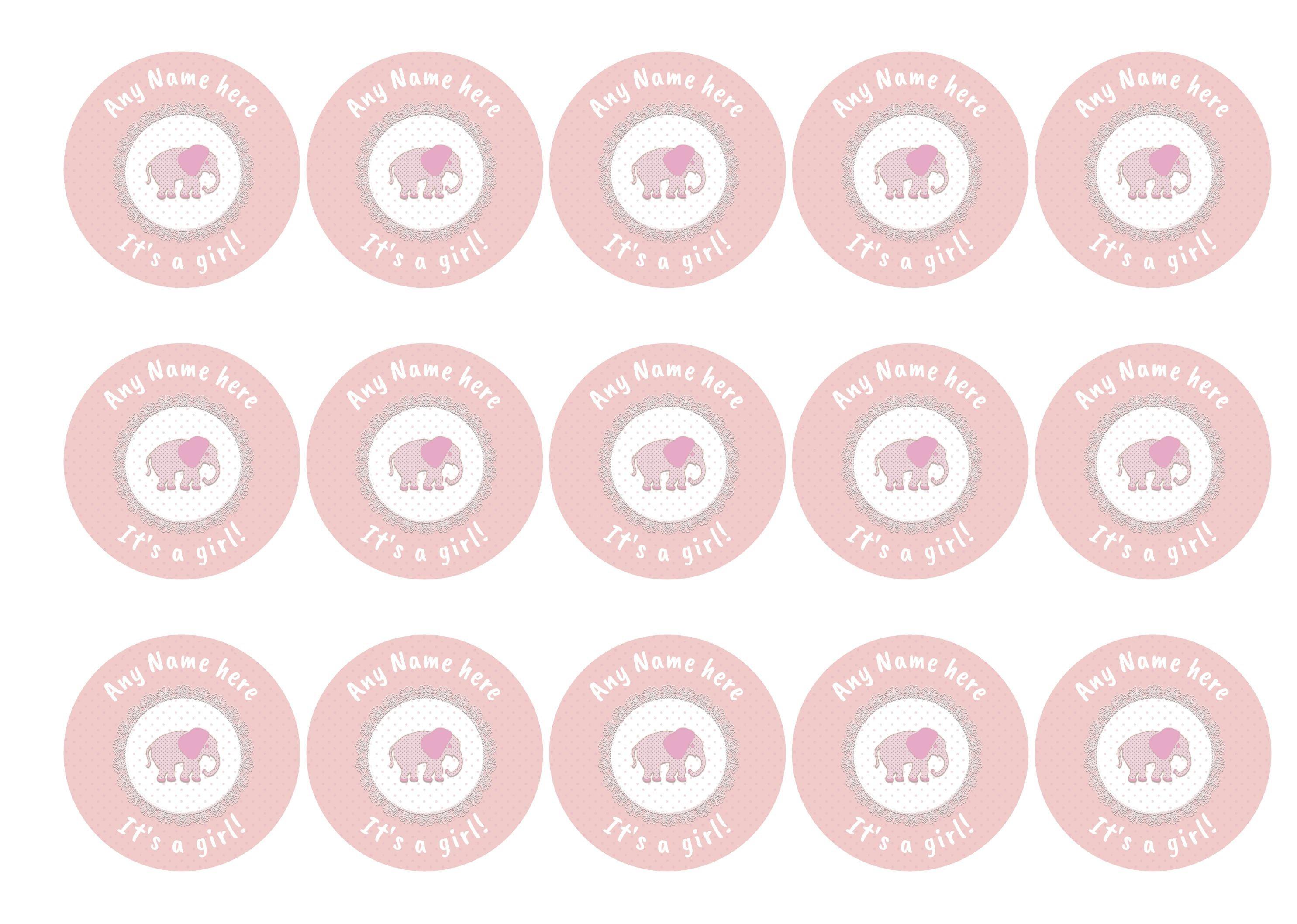 50mm printed edible cupcake toppers