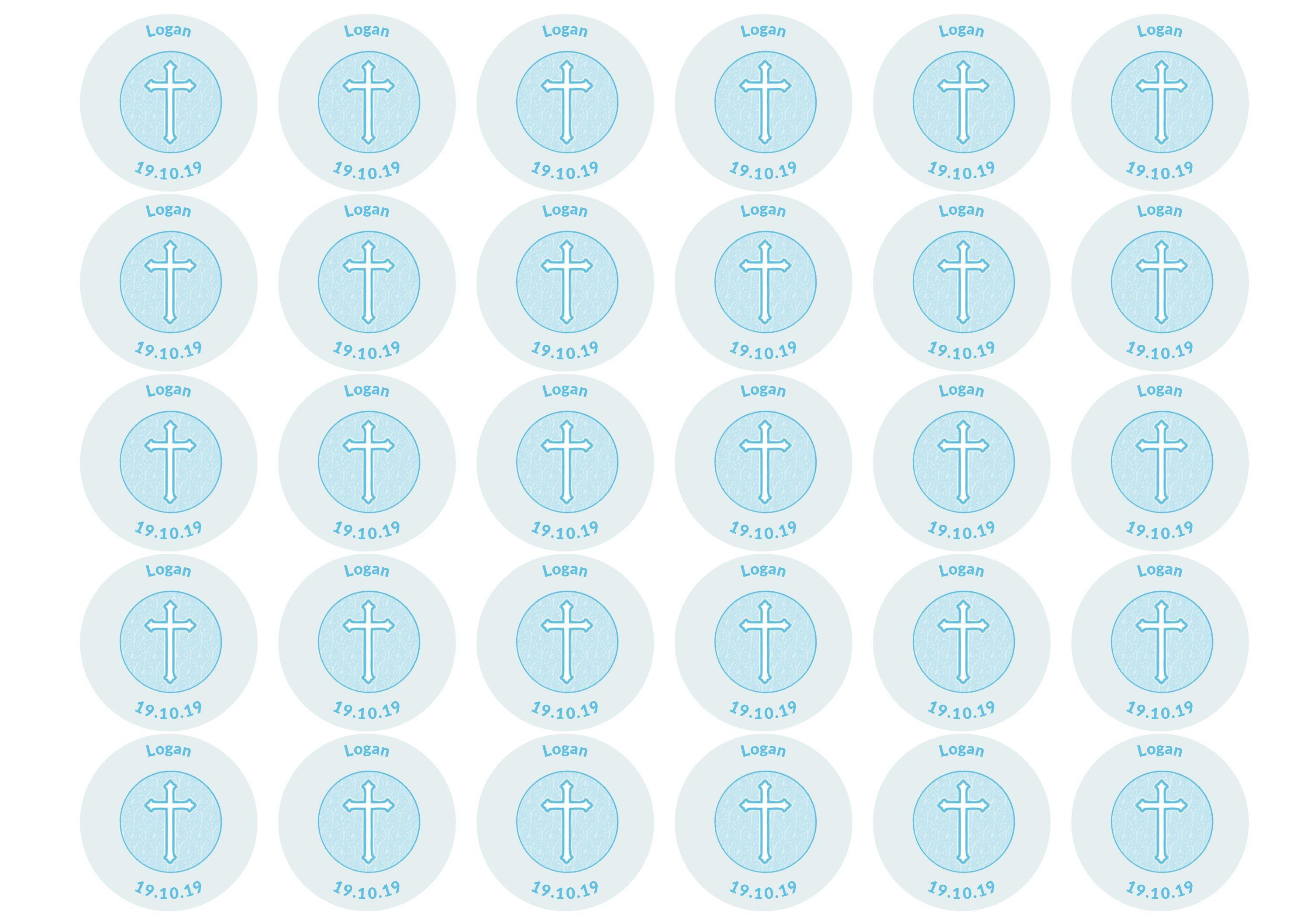 38mm printed edible cupcake toppers