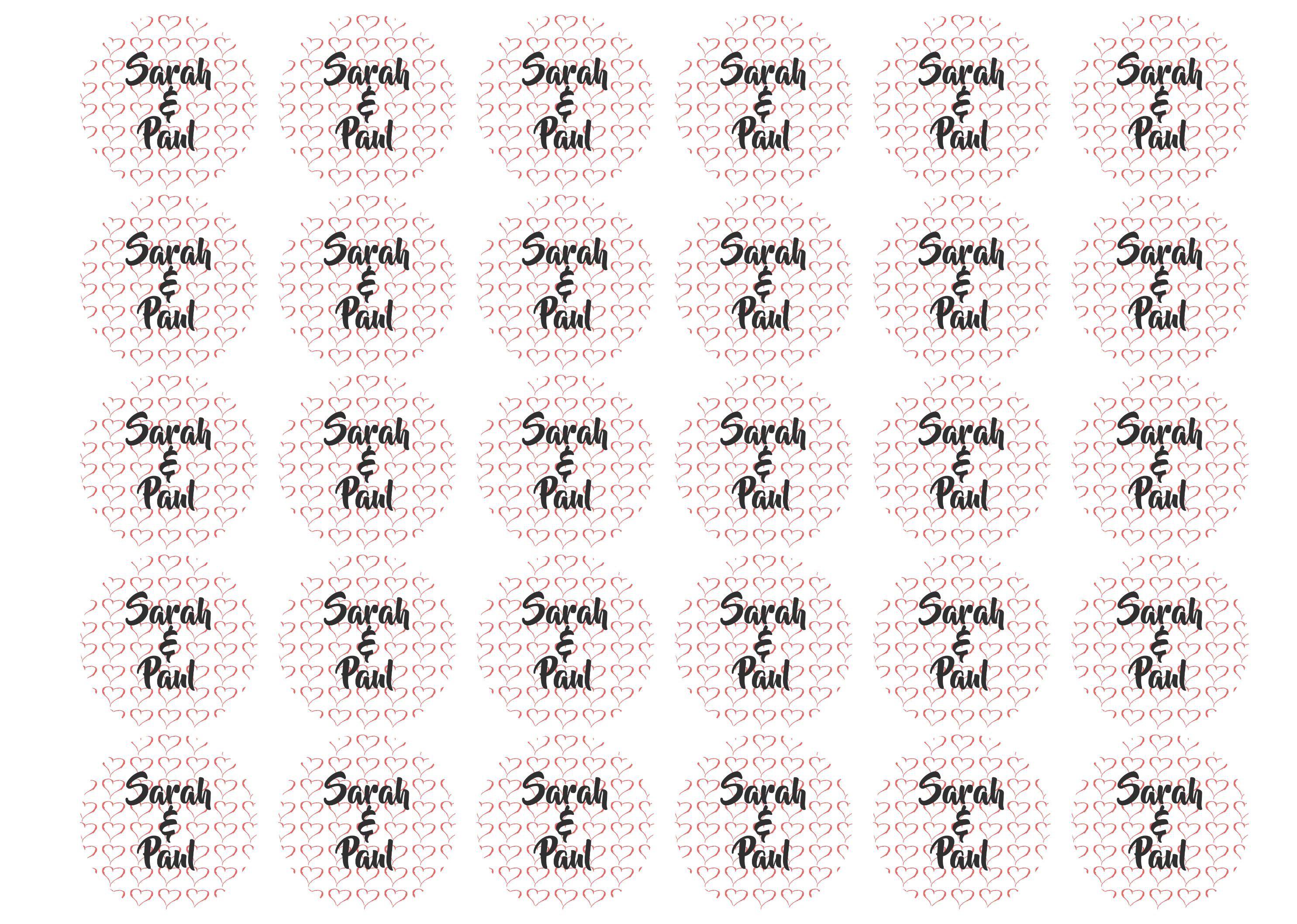 38mm printed edible cupcake toppers