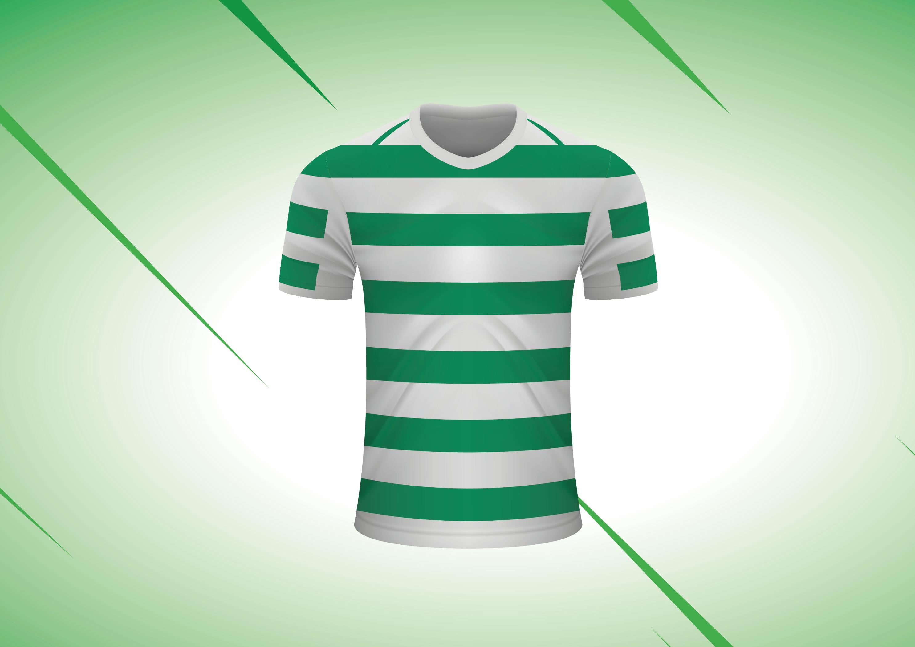 A4 Celtic football shirt cake topper