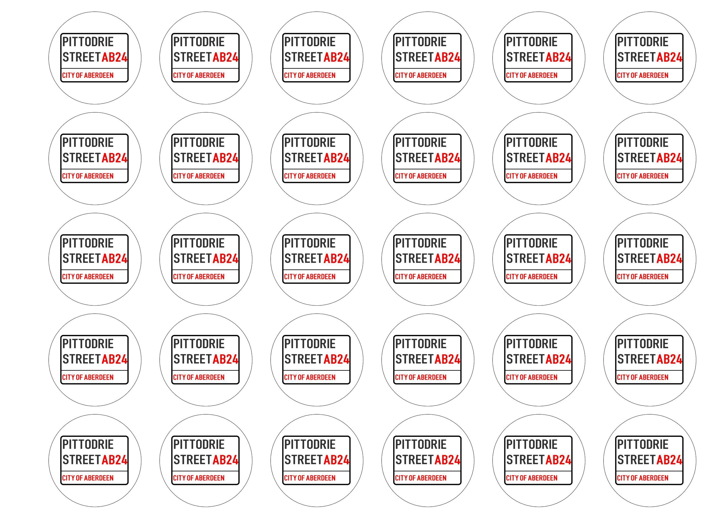 38mm printed edible cupcake toppers