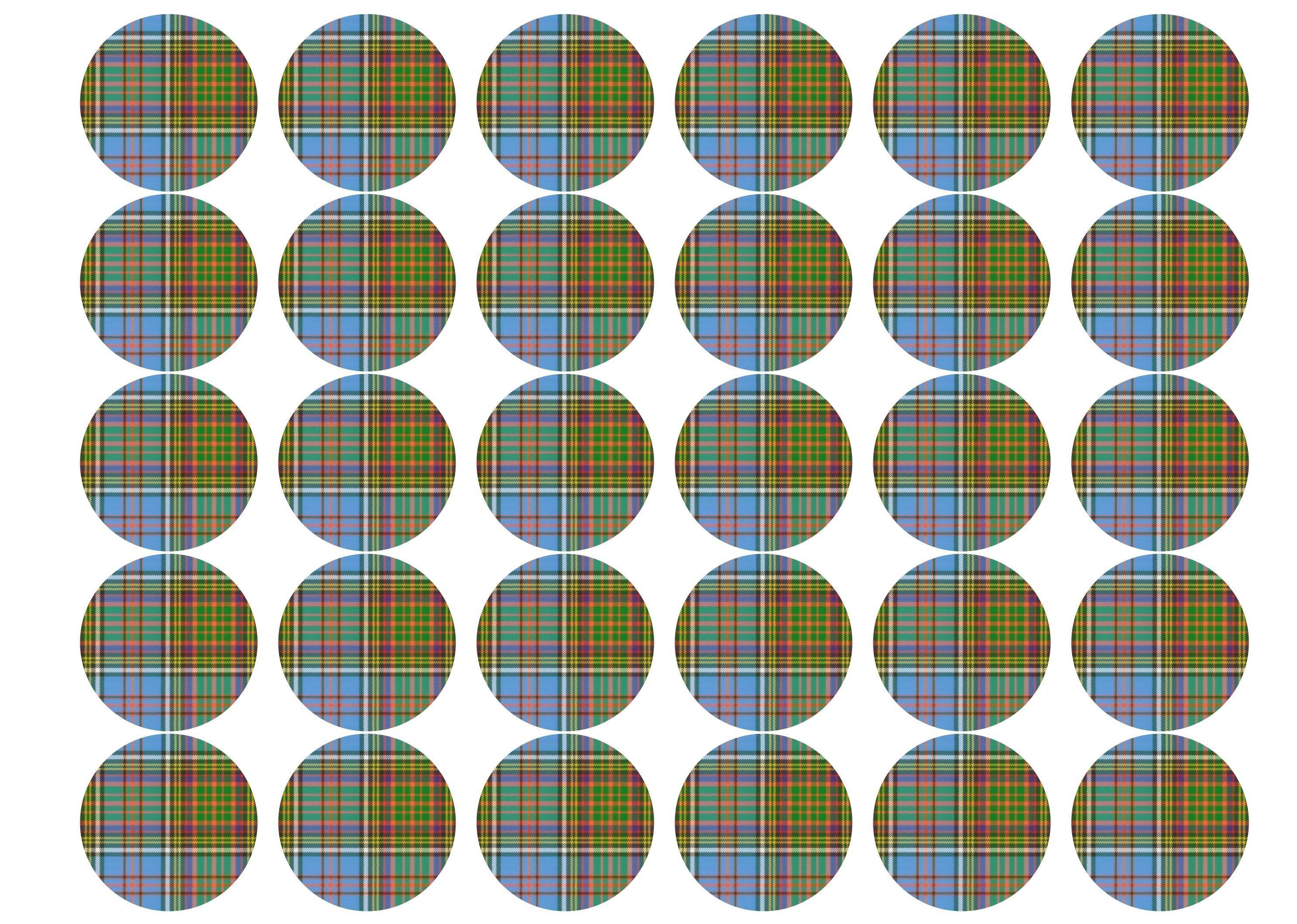 38mm printed edible cupcake toppers