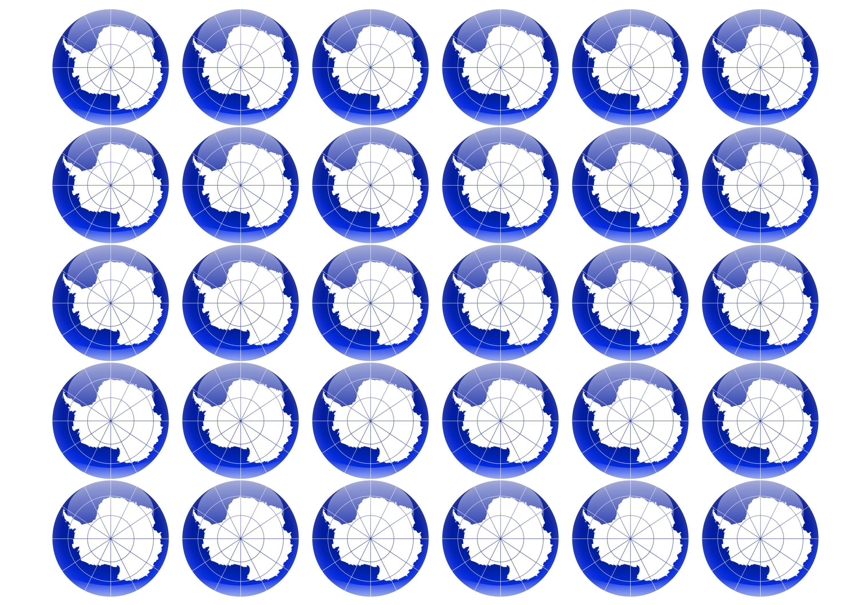 38mm printed edible cupcake toppers - Antarctica