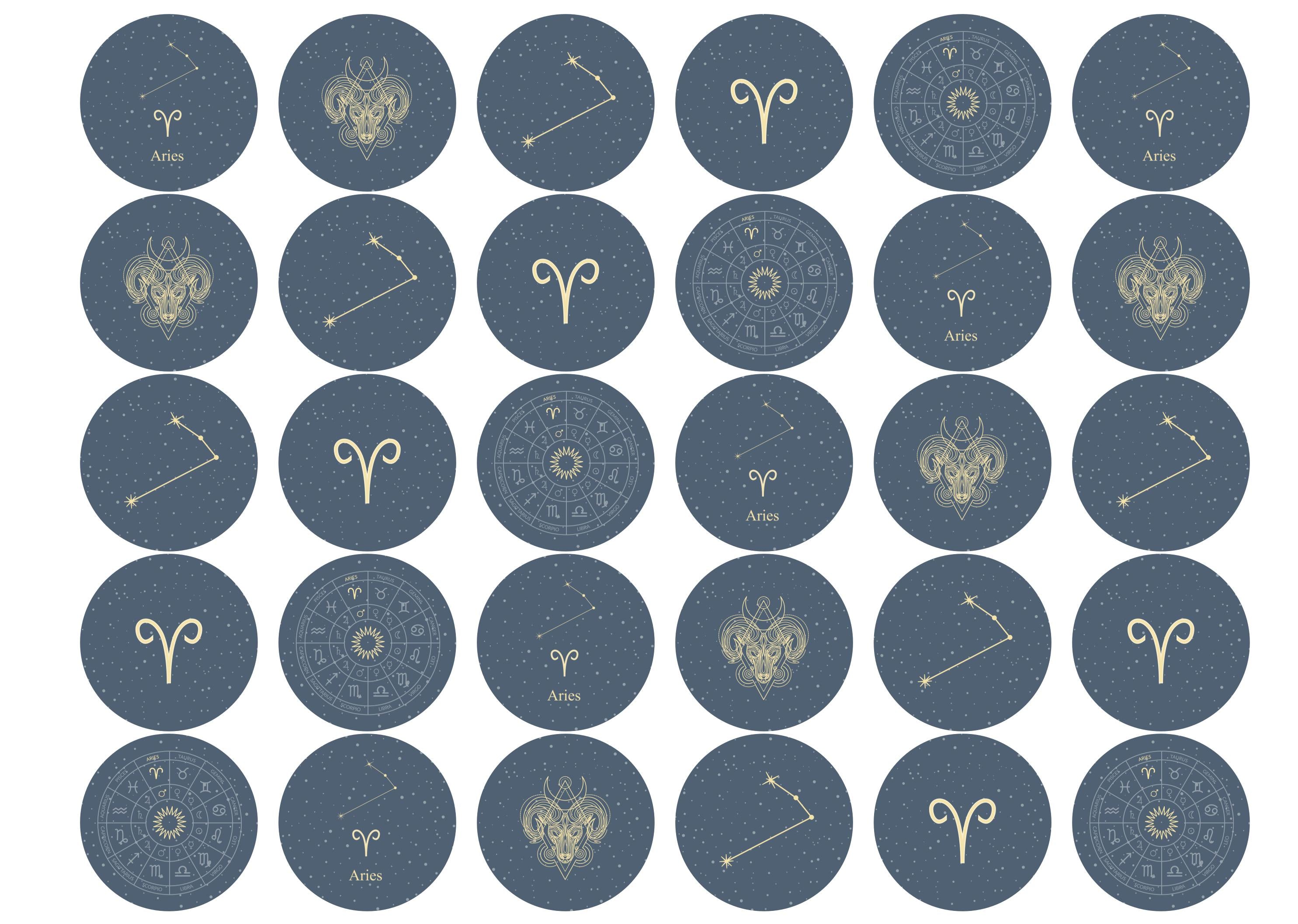 30 edible toppers with aries zodiac designs