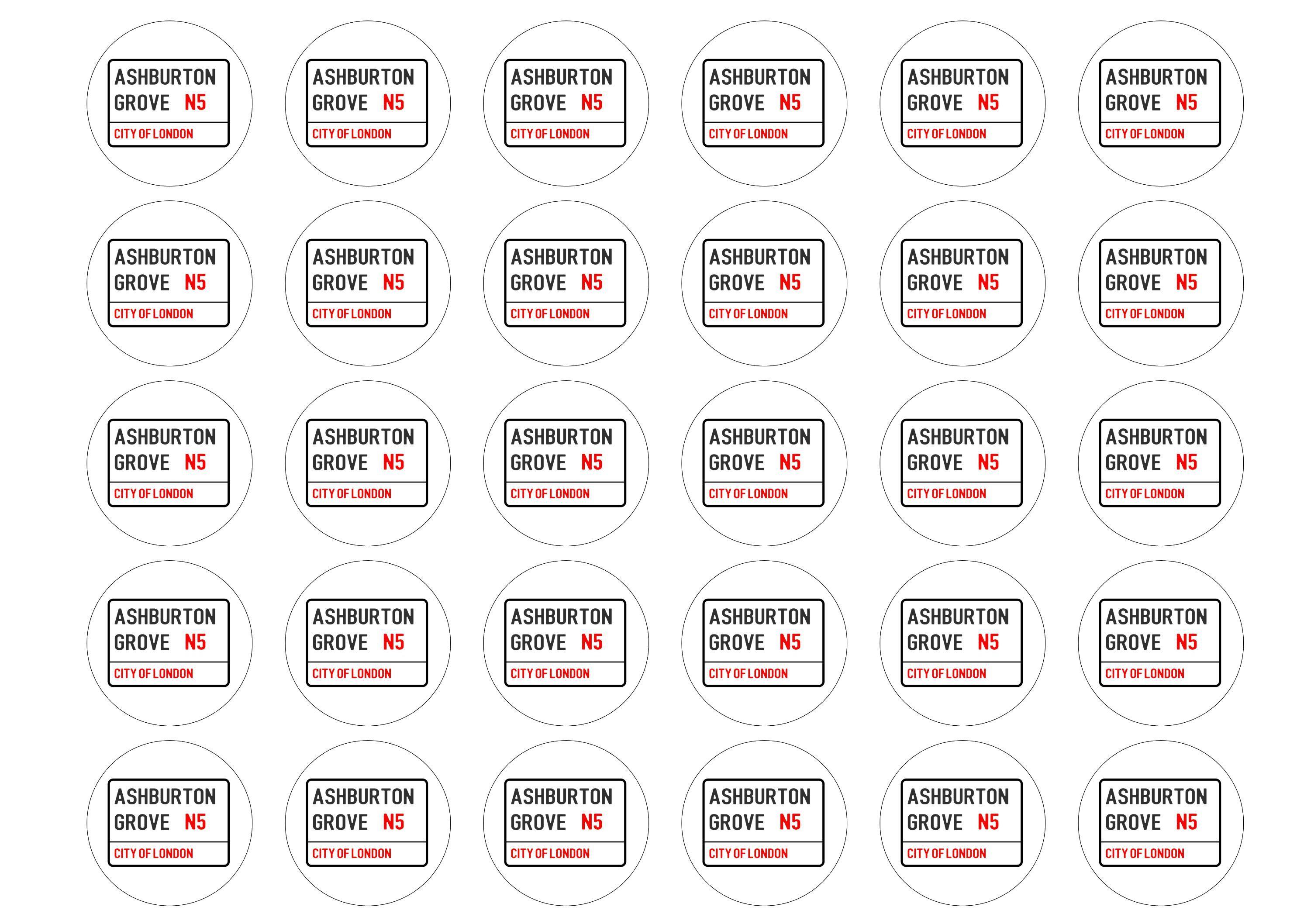 38mm printed edible cupcake toppers