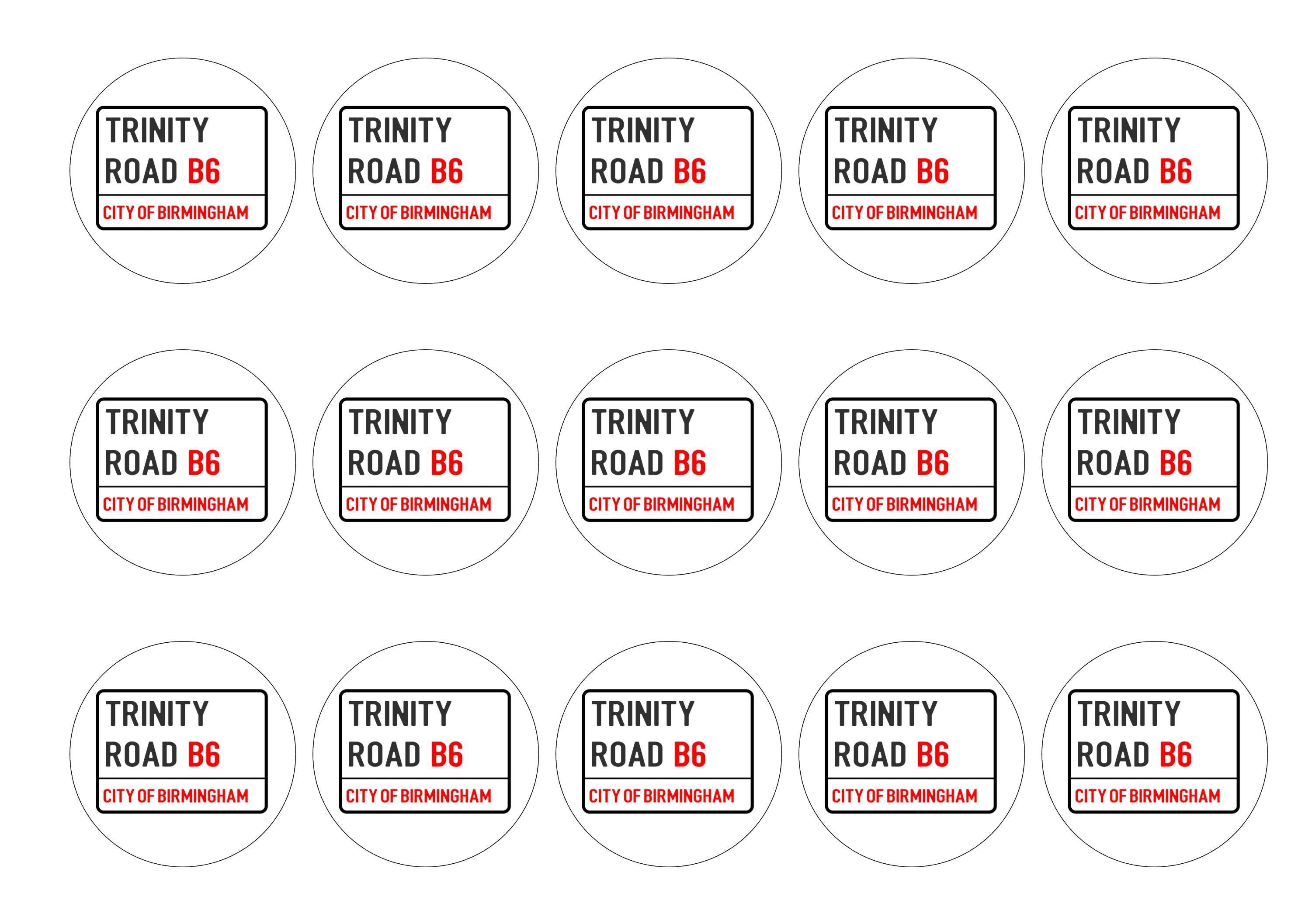 50mm printed edible cupcake toppers