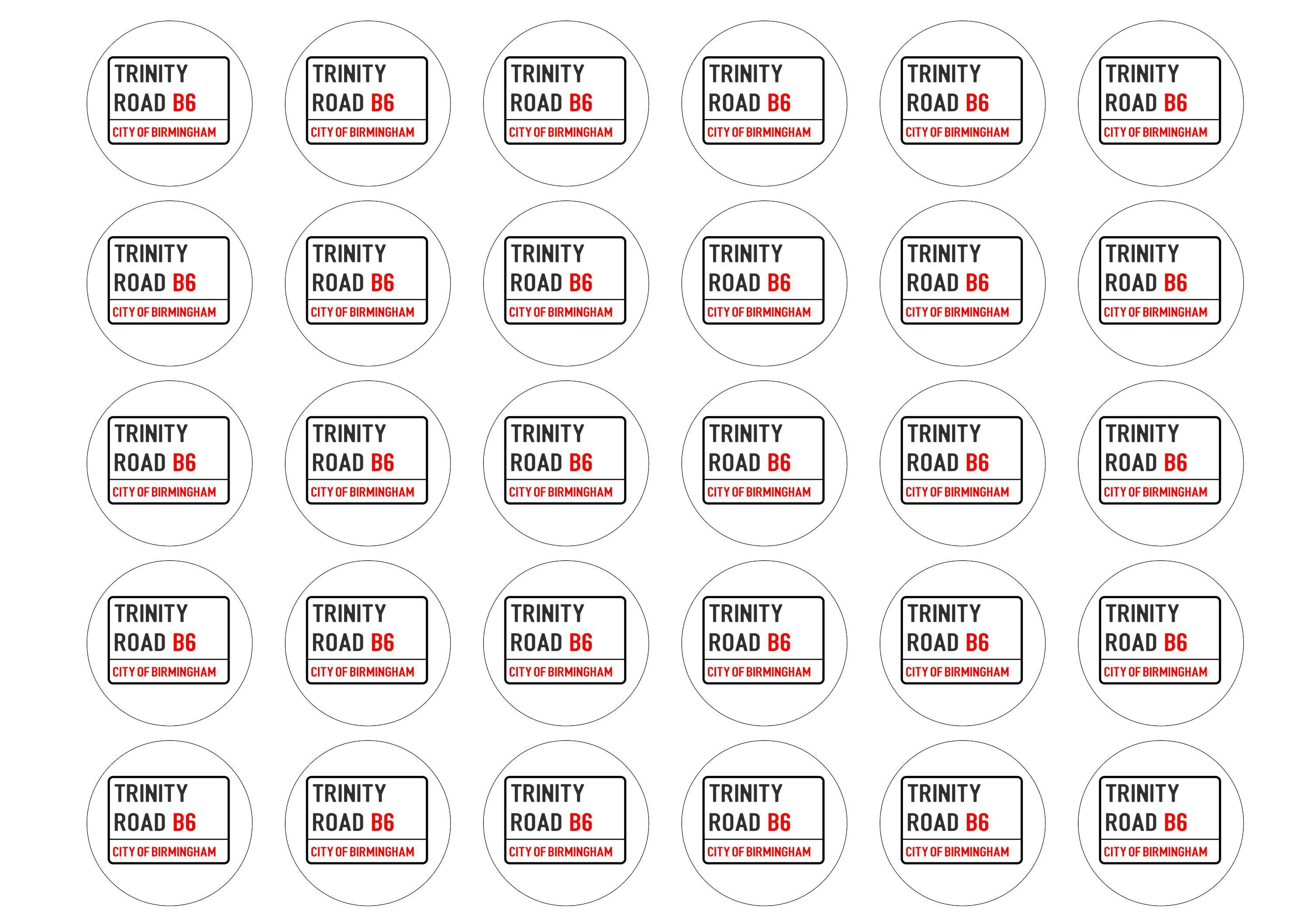 38mm printed edible cupcake toppers