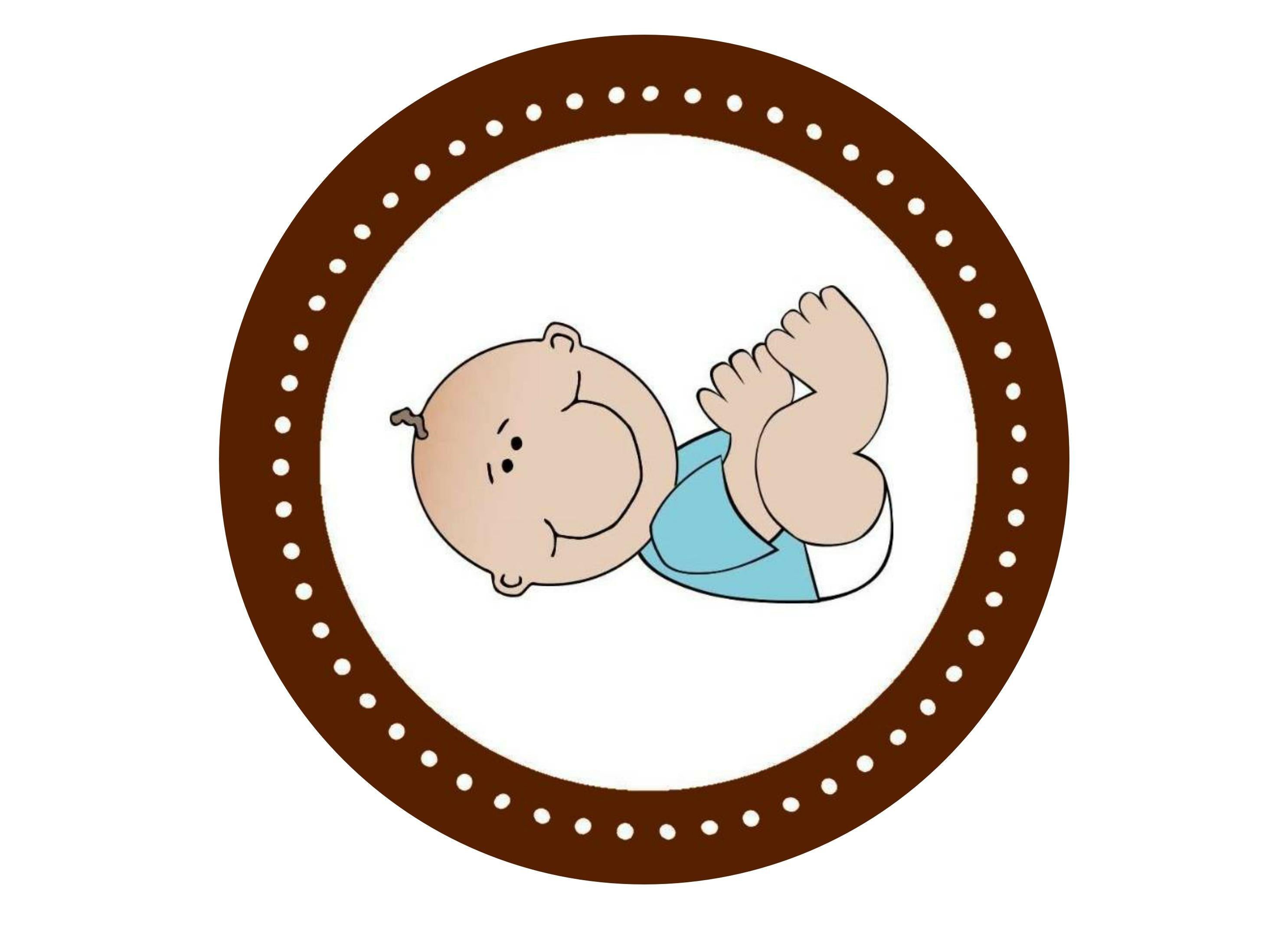 Large edible printed cake topper for baby boy shower