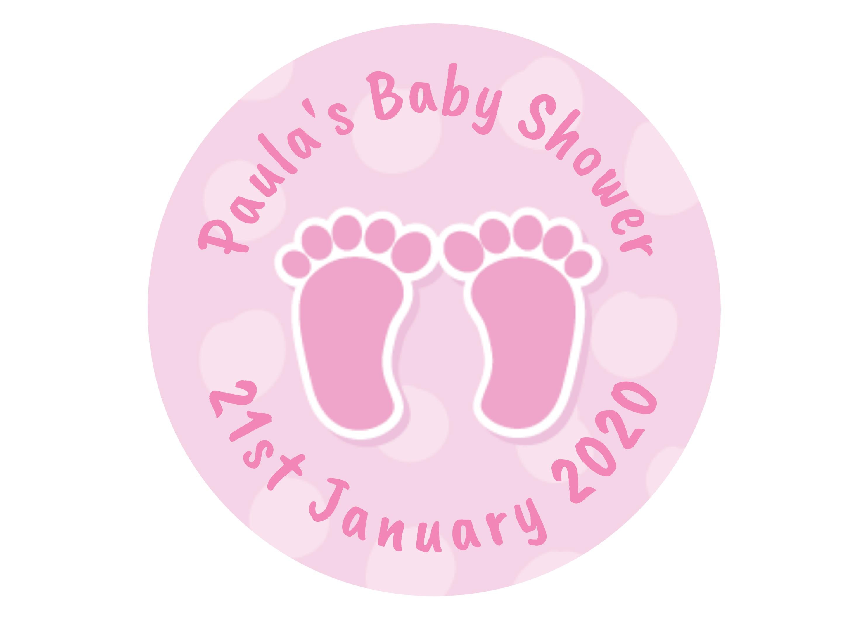 Baby Shower Feet Pink-Edible cake toppers-Edibilis