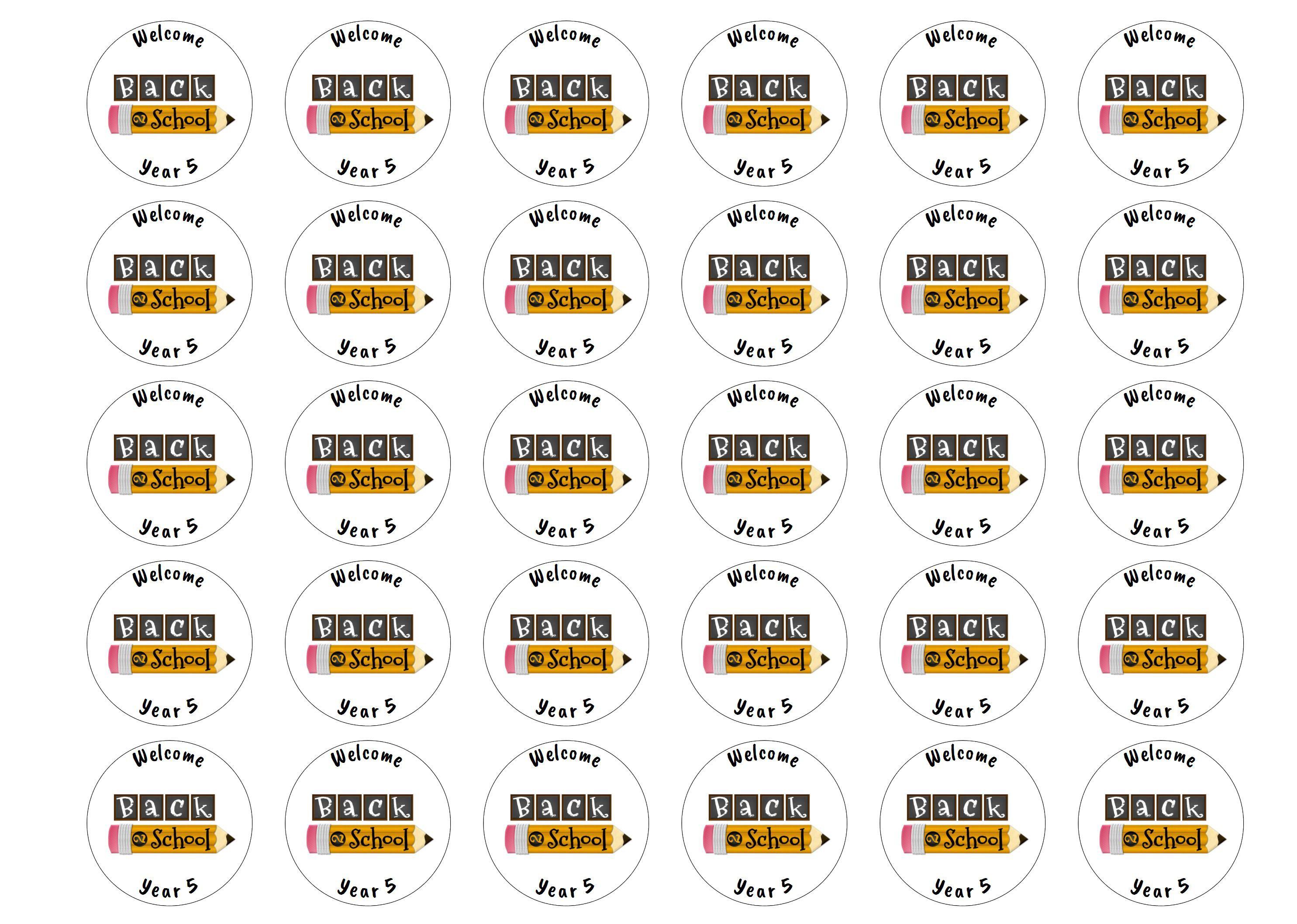 Printed edible cupcake toppers for your class