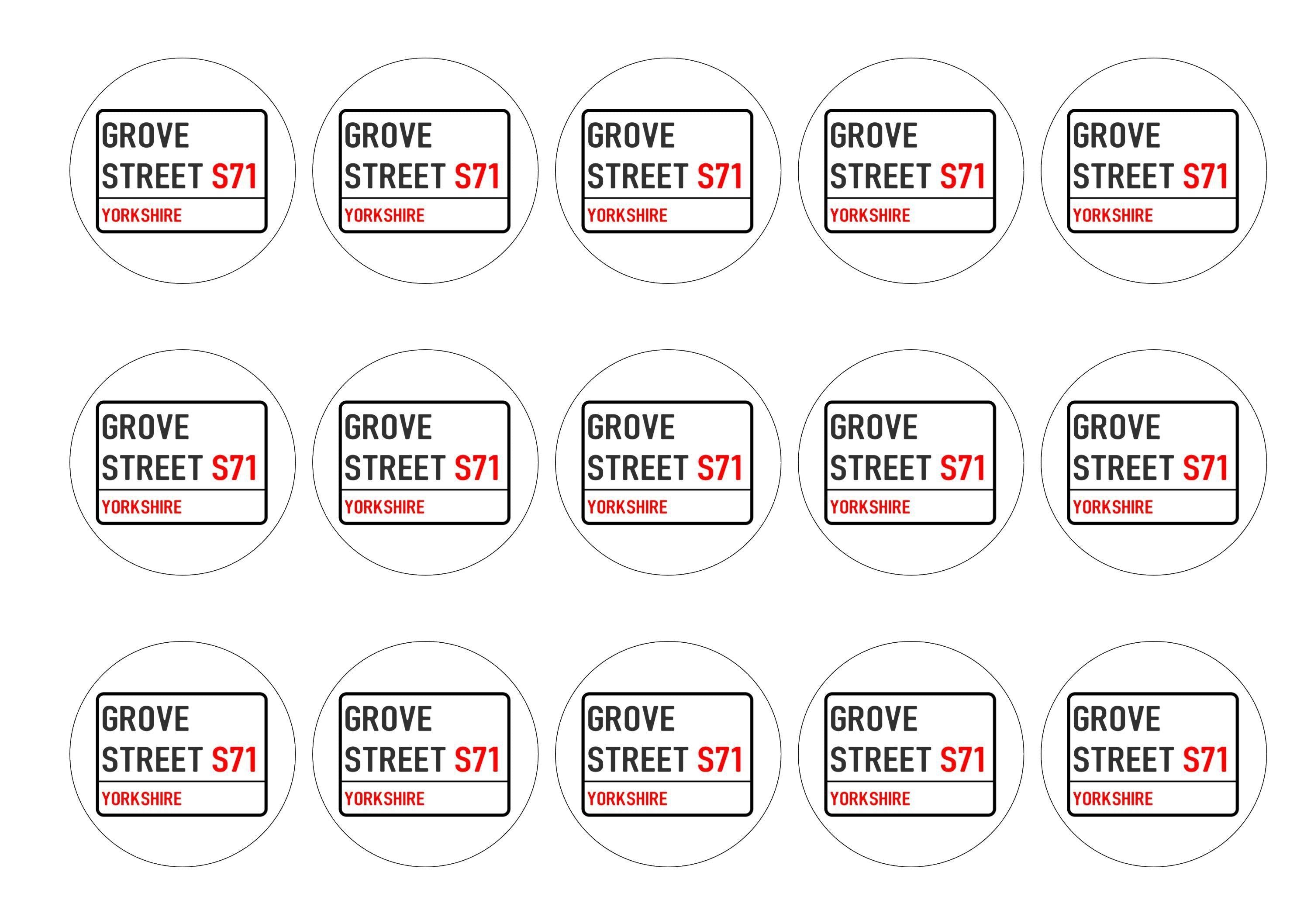 50mm printed edible cupcake toppers