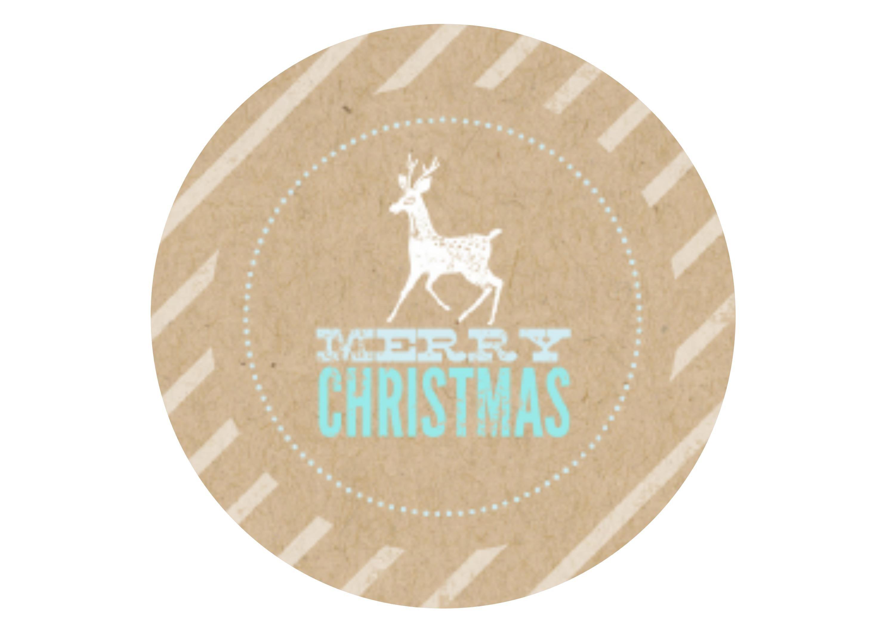 Edible cake topper featuring a Christmas design in beige, white and blue