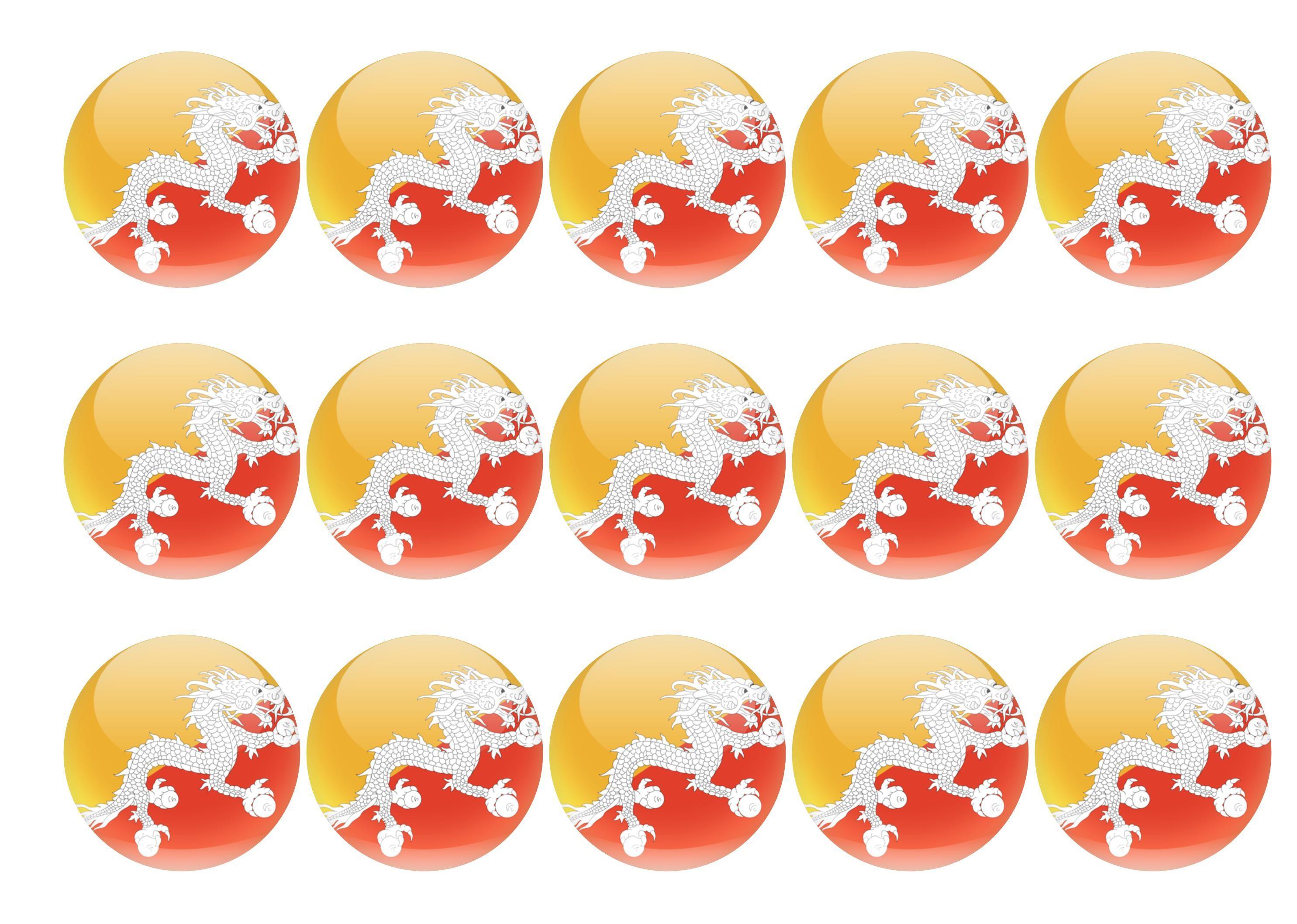 50mm printed edible cupcake toppers