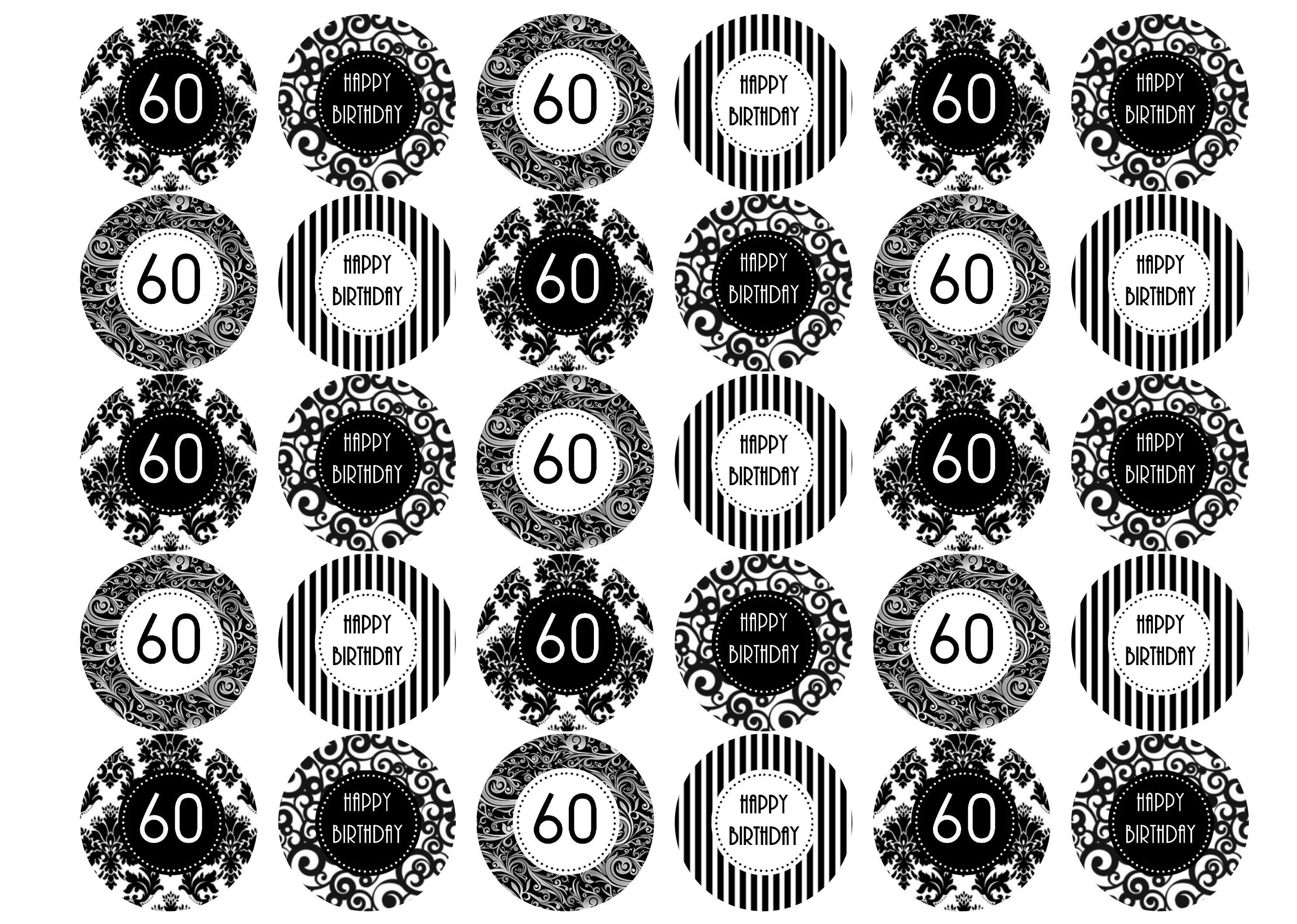 38mm printed edible cupcake toppers