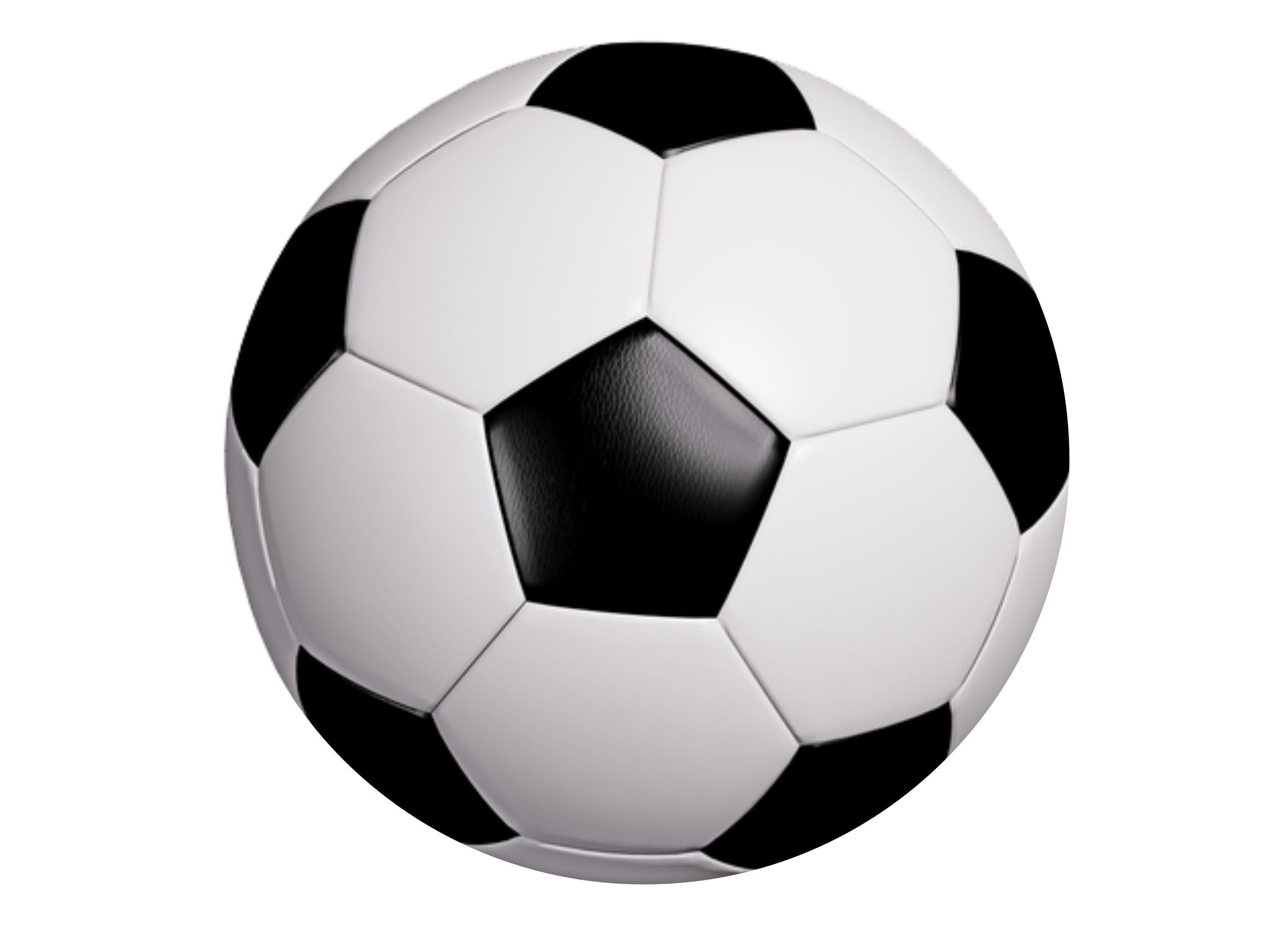 Large cake topper with a black and white football