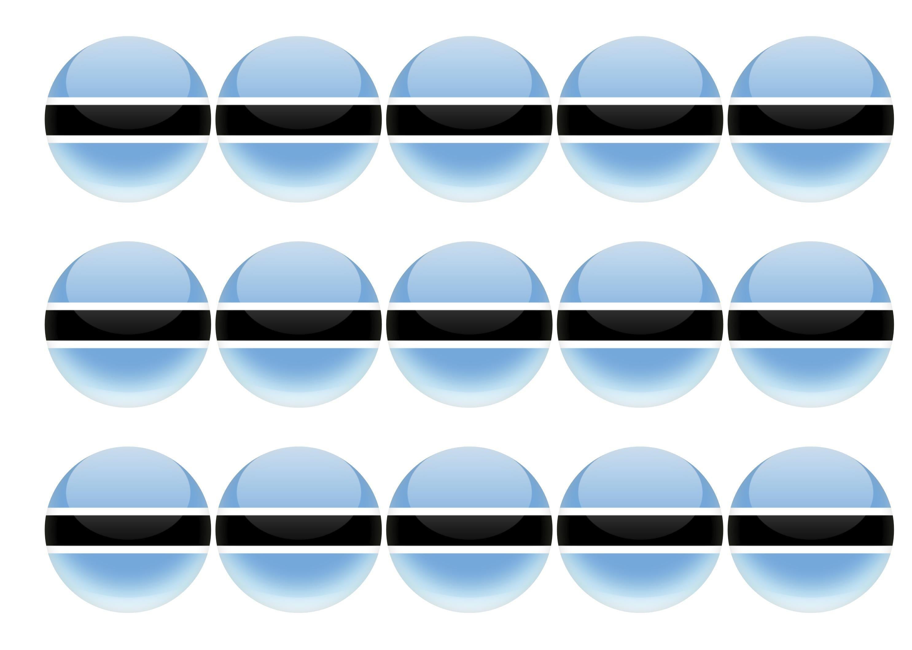 50mm printed edible cupcake toppers