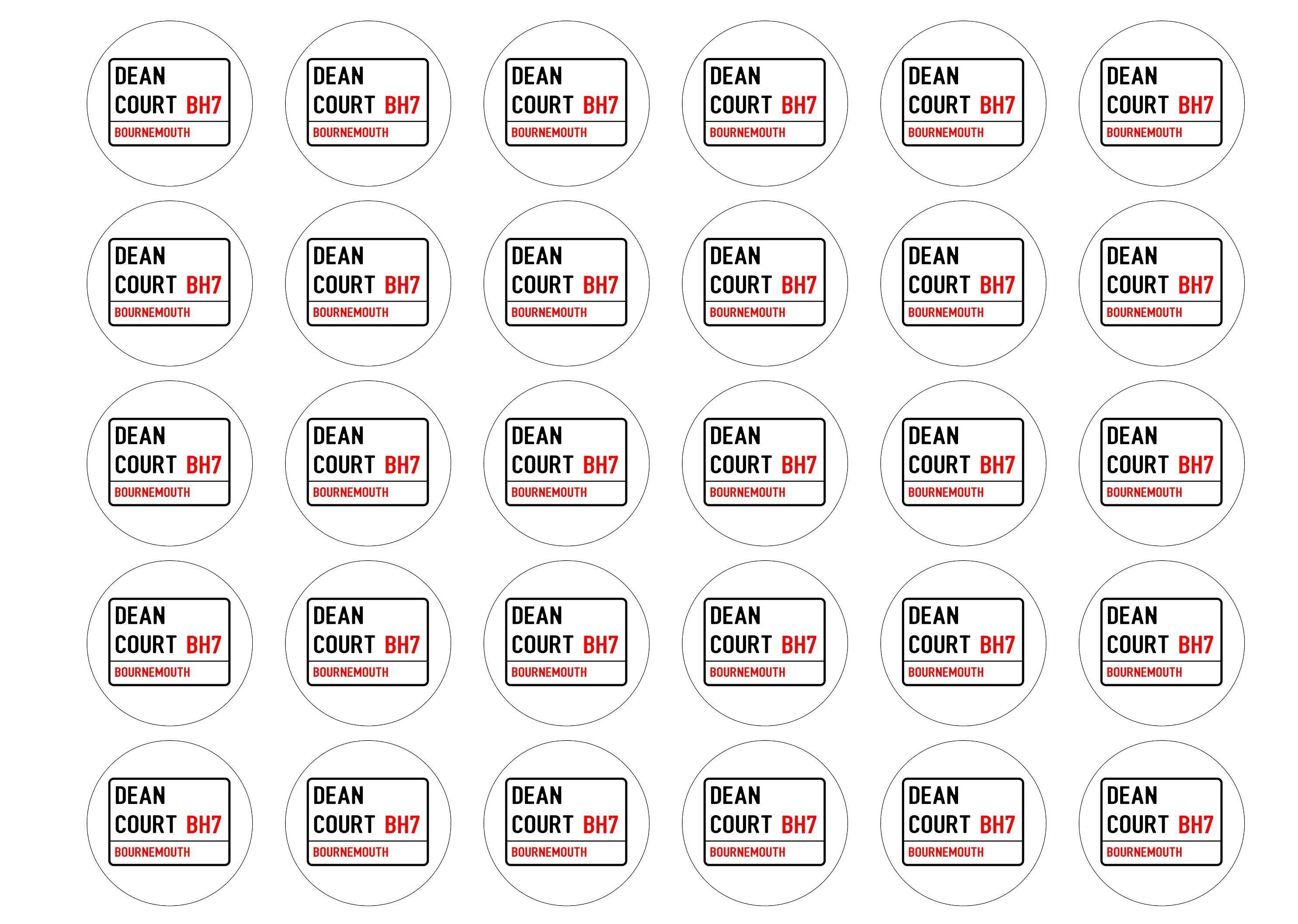 38mm printed edible cupcake toppers