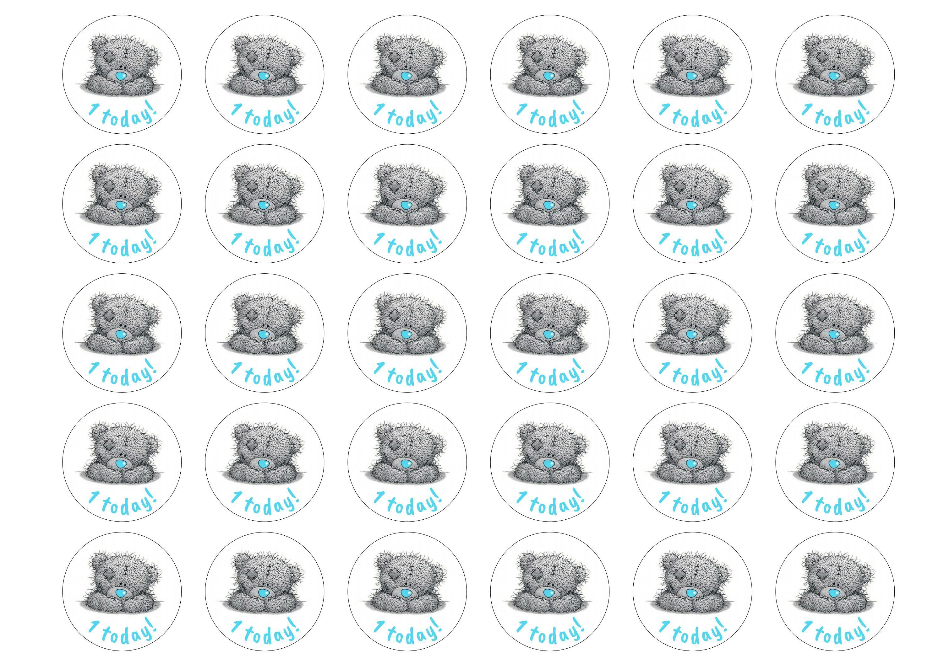 38mm printed edible cupcake toppers