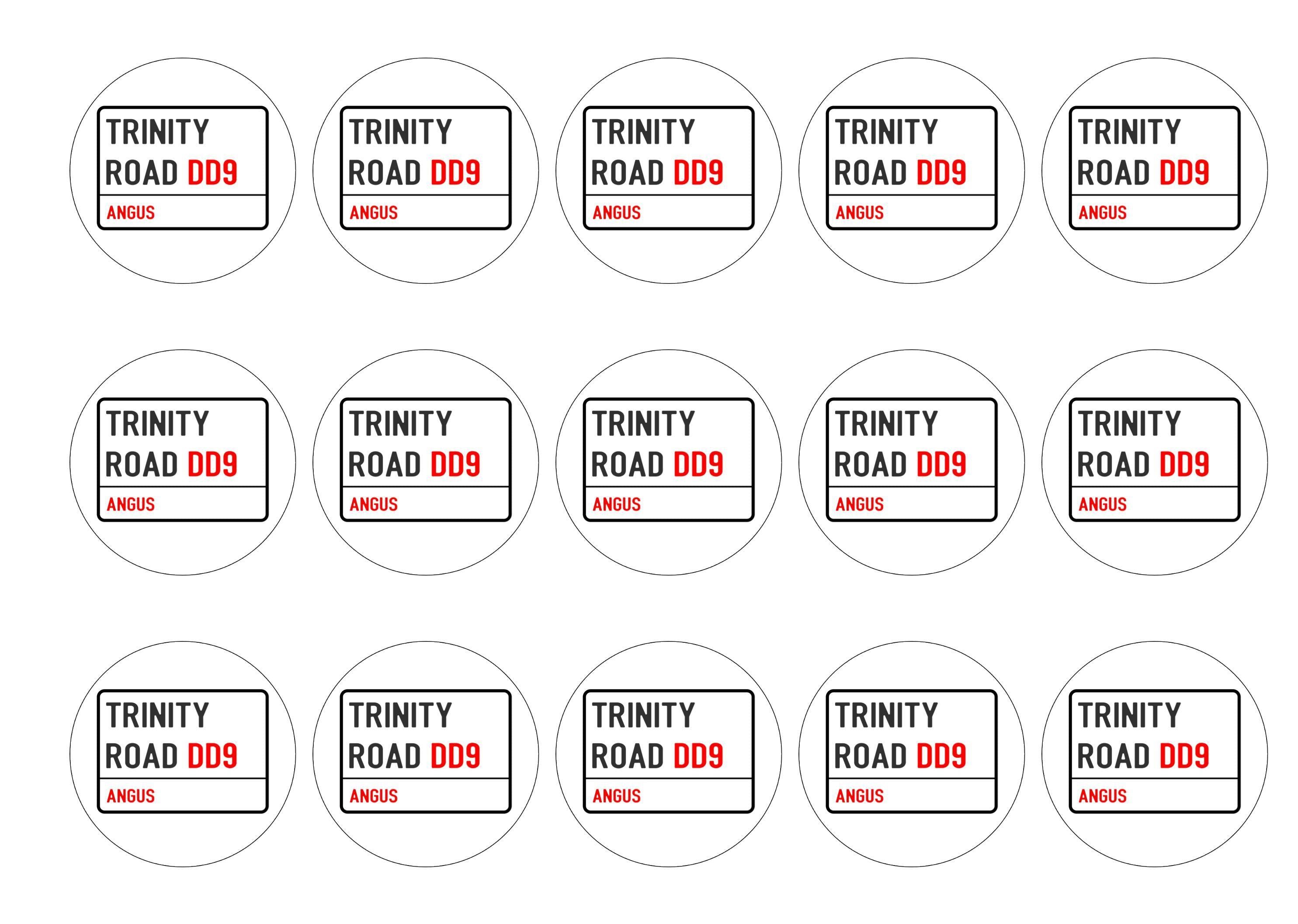 50mm printed edible cupcake toppers