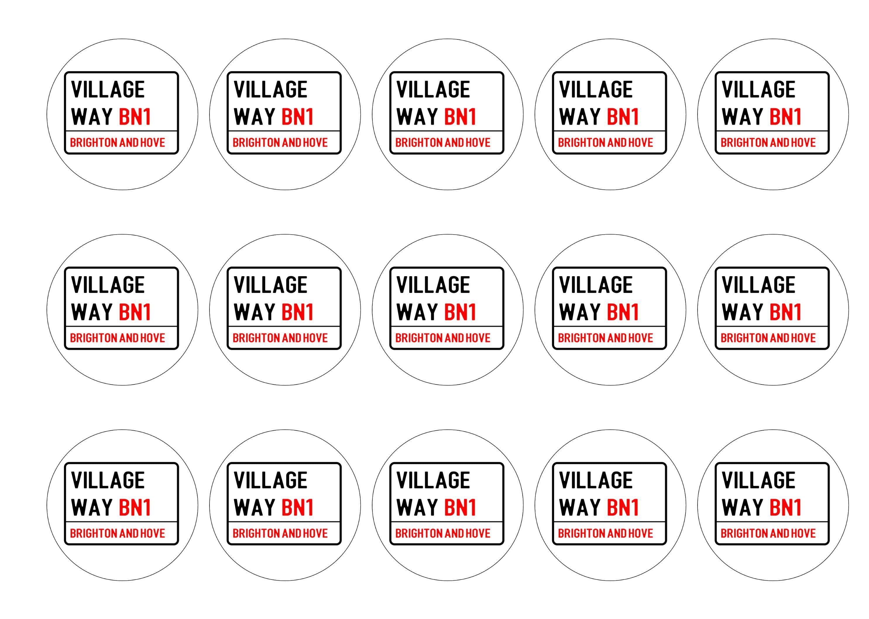 50mm printed edible cupcake toppers