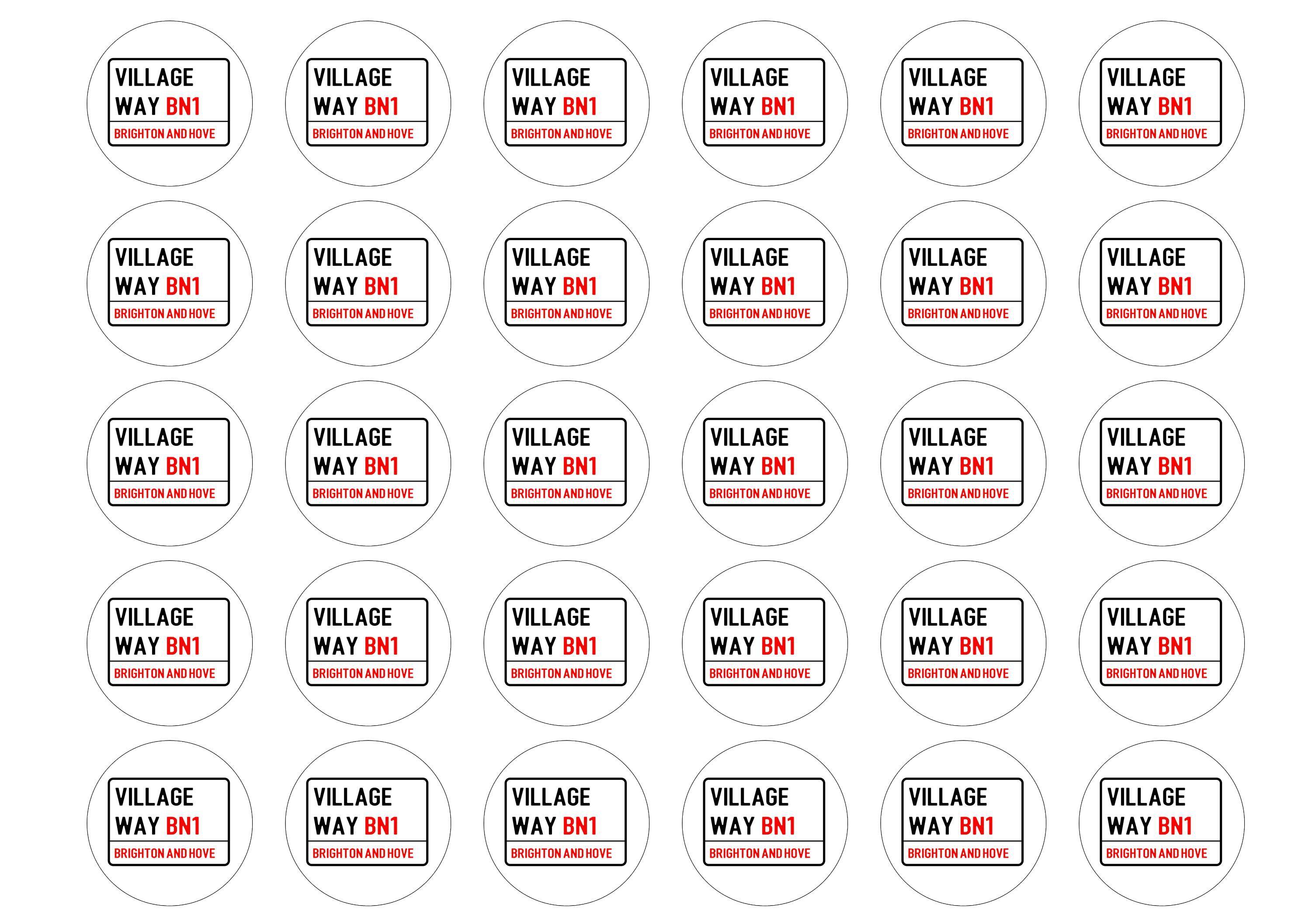 38mm printed edible cupcake toppers