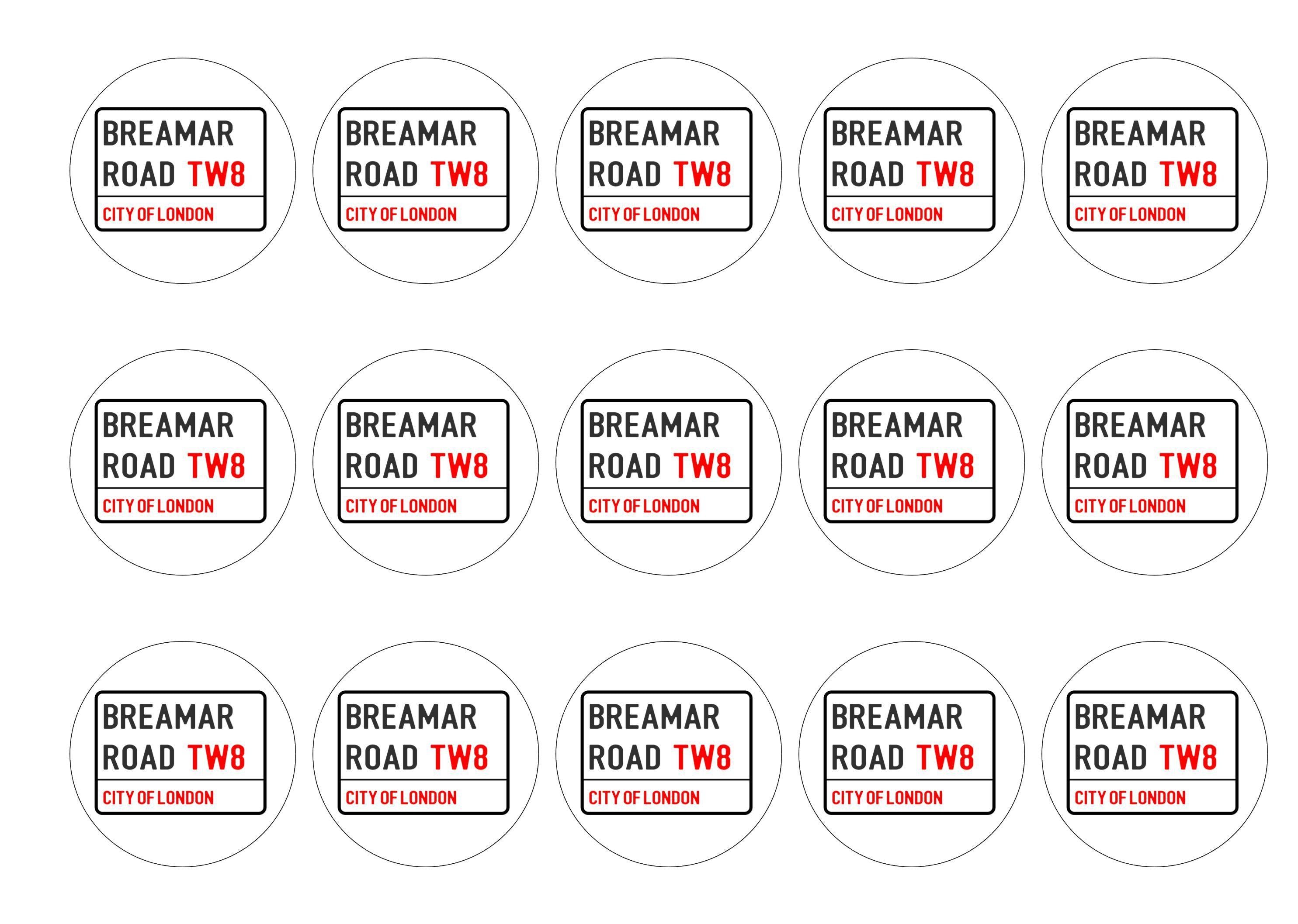 50mm printed edible cupcake toppers