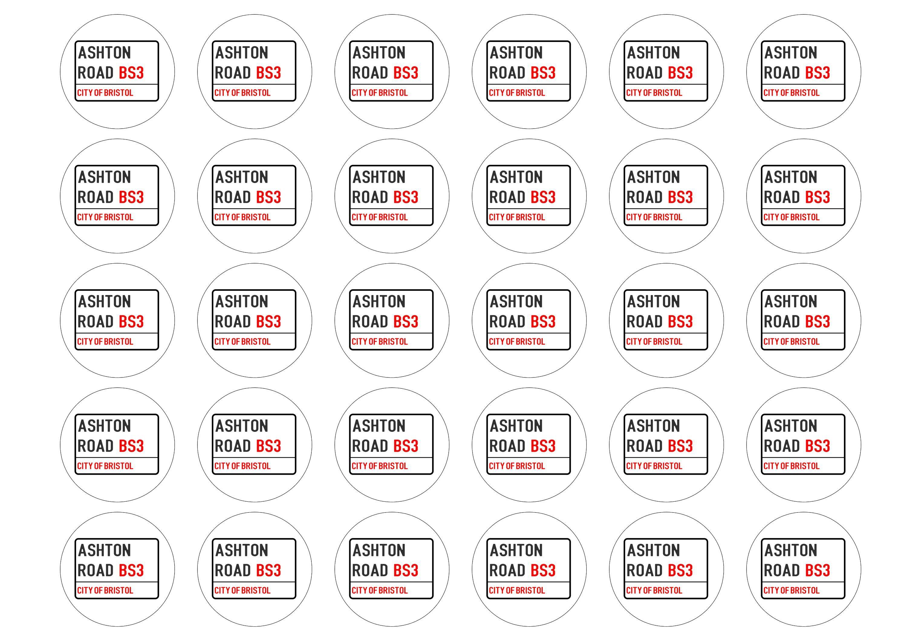 38mm printed edible cupcake toppers