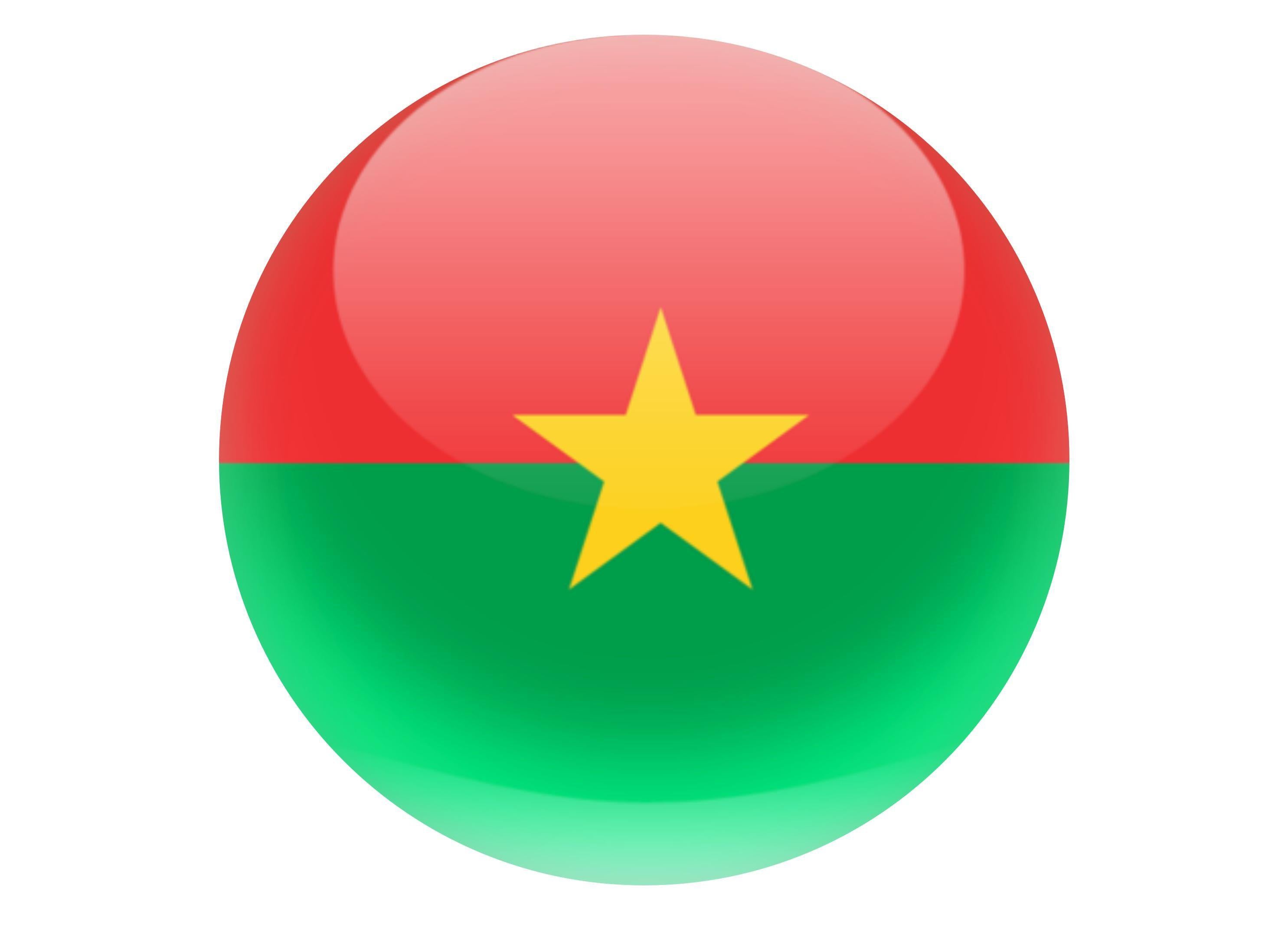 190mm printed edible cake topper - Burkina Faso